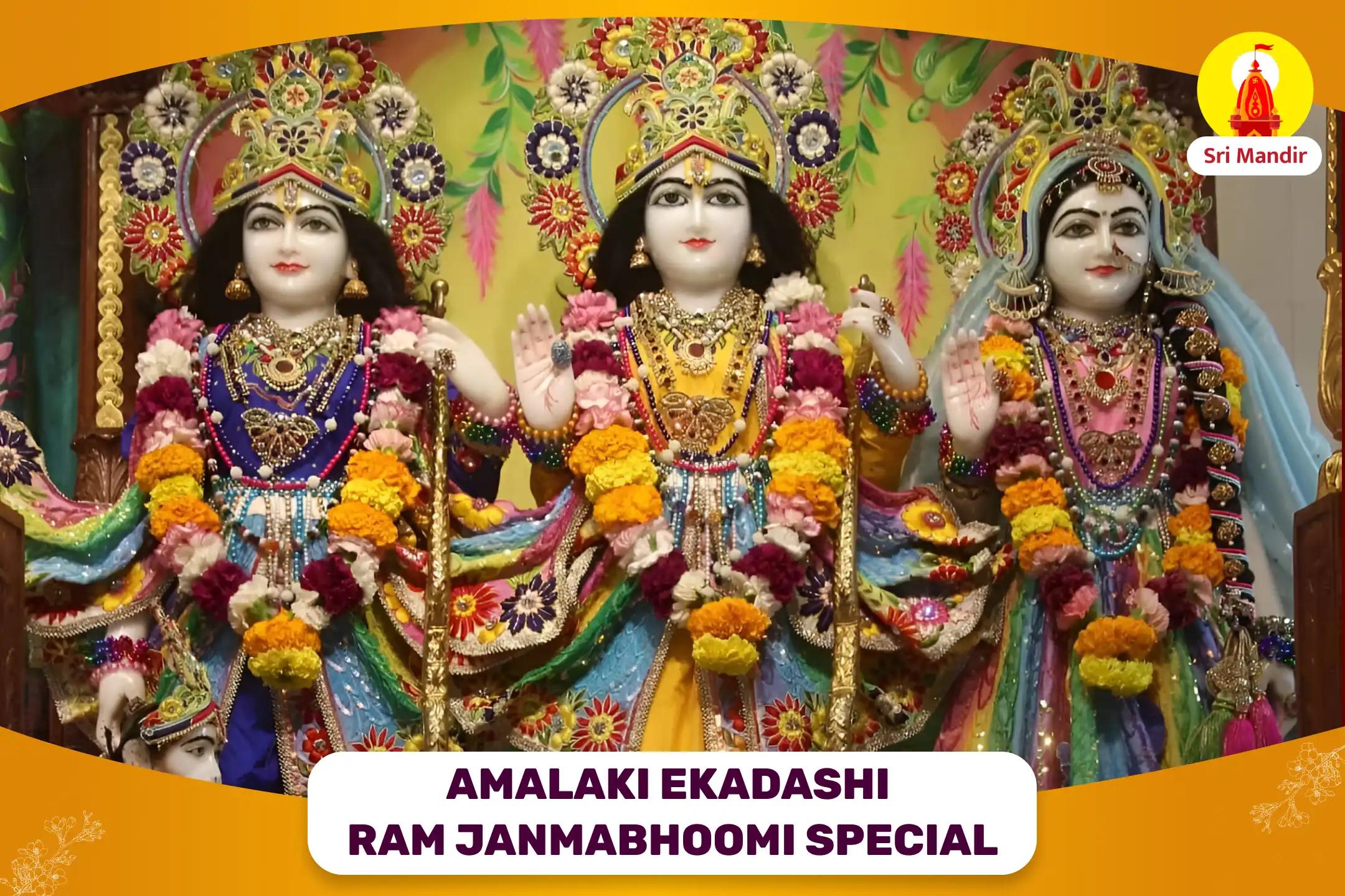  Amalaki Ekadashi Special Shri Ram Raksha Stotra Paath and Purush Sukta Abhishek, Saryu Ghat Deep Daan and Brahman Bhojan in Ayodhya Dham