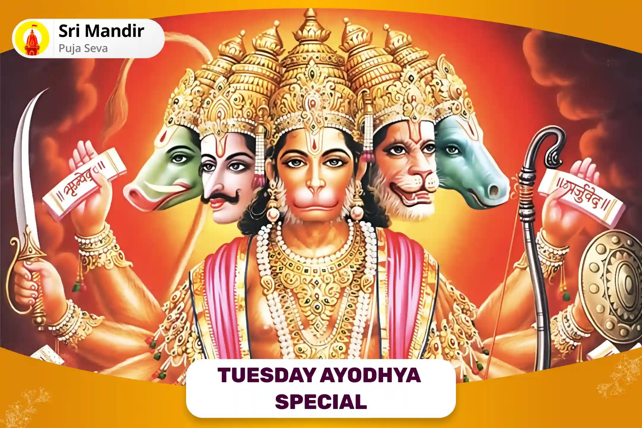 Tuesday Ayodhya Special 1008 Hanuman Rudra Mantra Jaap and Sundarkand Path for Courage and Strength to Overcome Obstacles in Life