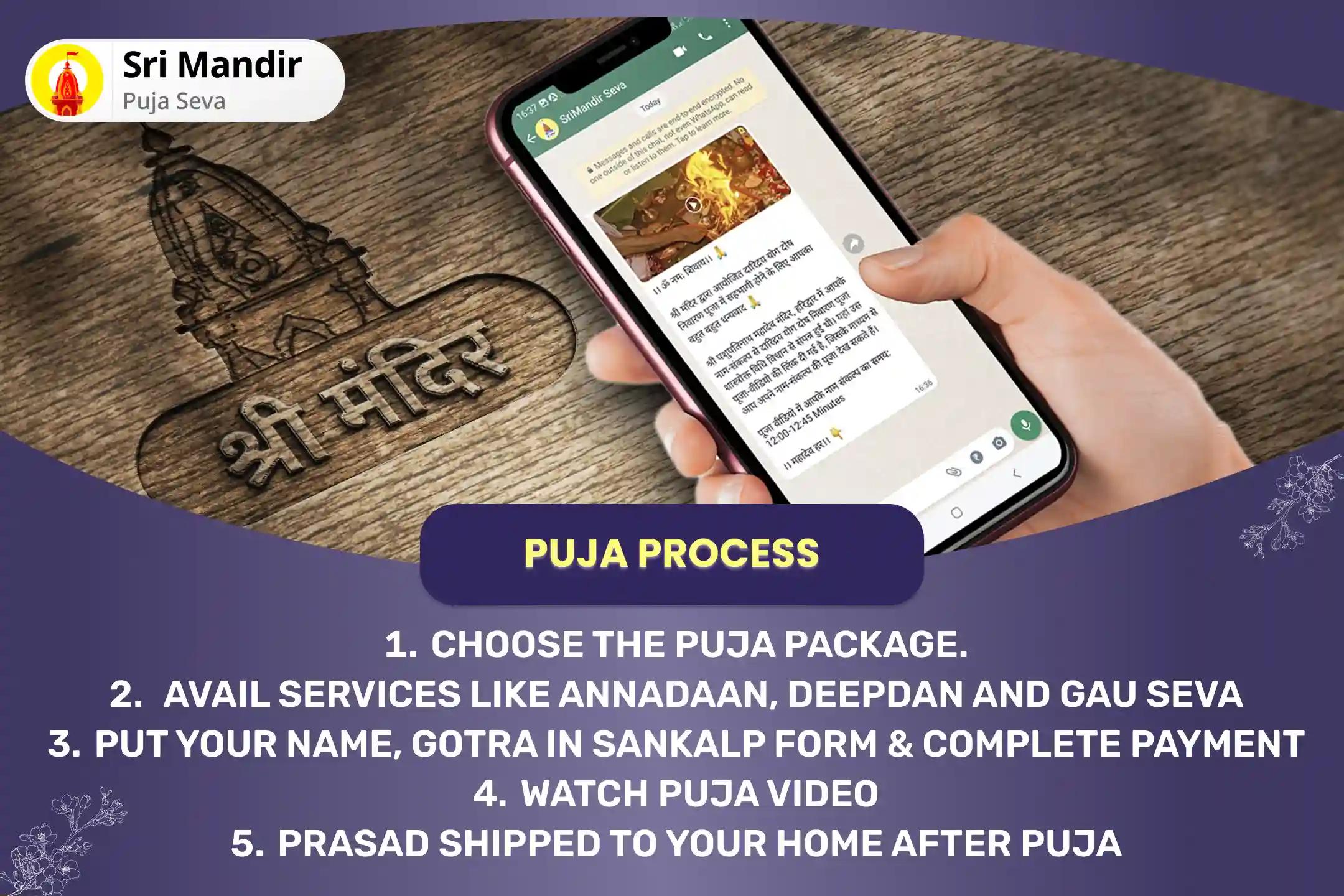 Vaishakh Purnima Anuradha Nakshatra Special Shani Saade Saati Peeda Shanti Mahapuja and Til Tel Abhishek for Prevention of Misfortunes and Adversities