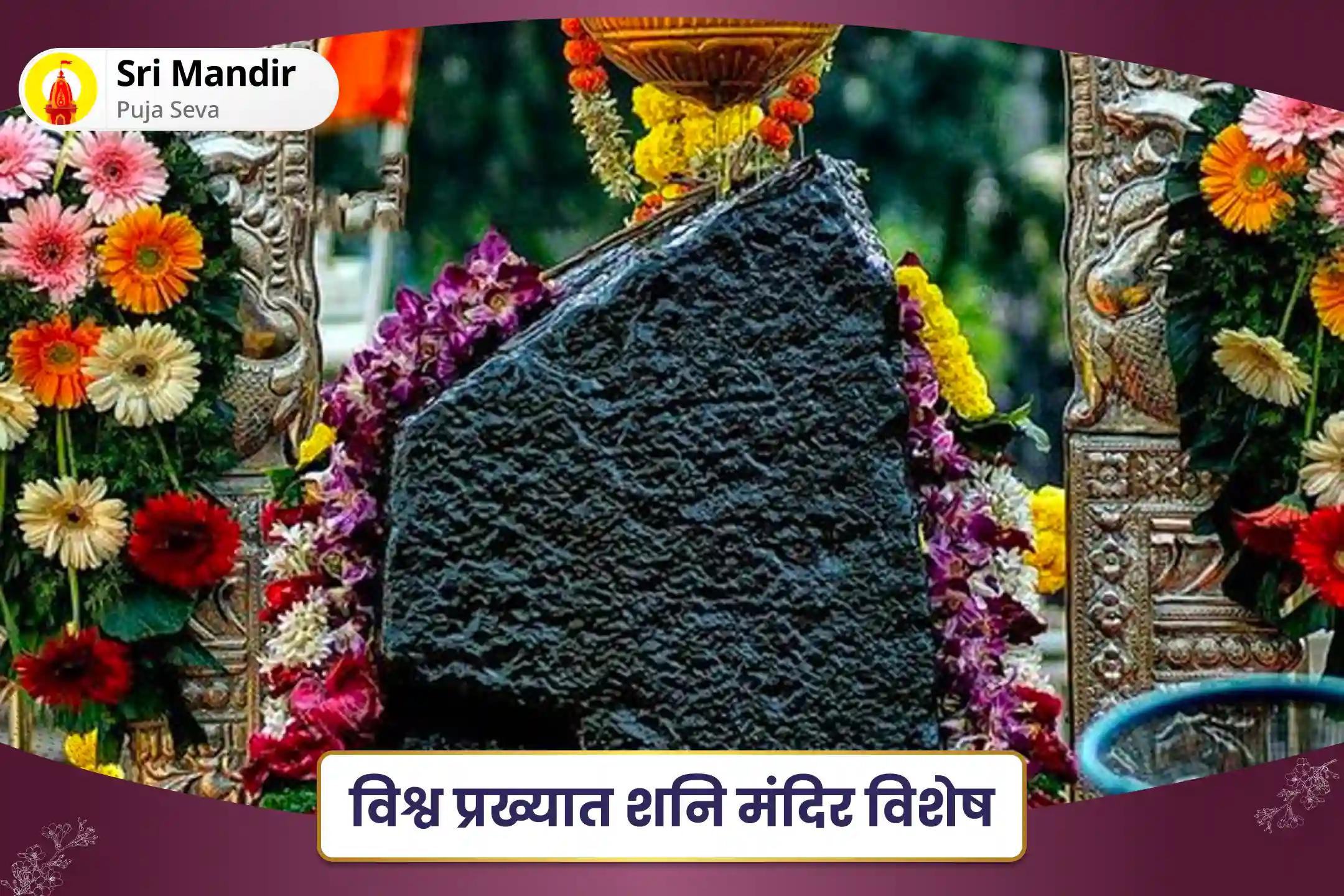 जीवन की चुनौतियों एवं बाधाओं से सुरक्षा के लिए विश्व प्रख्यात शनि मंदिर विशेष शनि साढ़े साती पीड़ा शांति महापूजा और तिल तेल अभिषेक