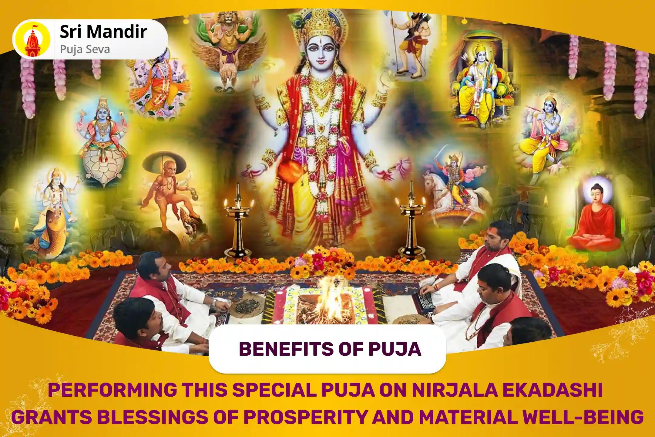 Nirjala Ekadashi Maha Anushtan Special 11,000 Vishnu Dwadashakshar Mantra Jaap and Ekadashi Vrat Katha for Vishnu Ji's blessings of prosperity and Material Well-Being