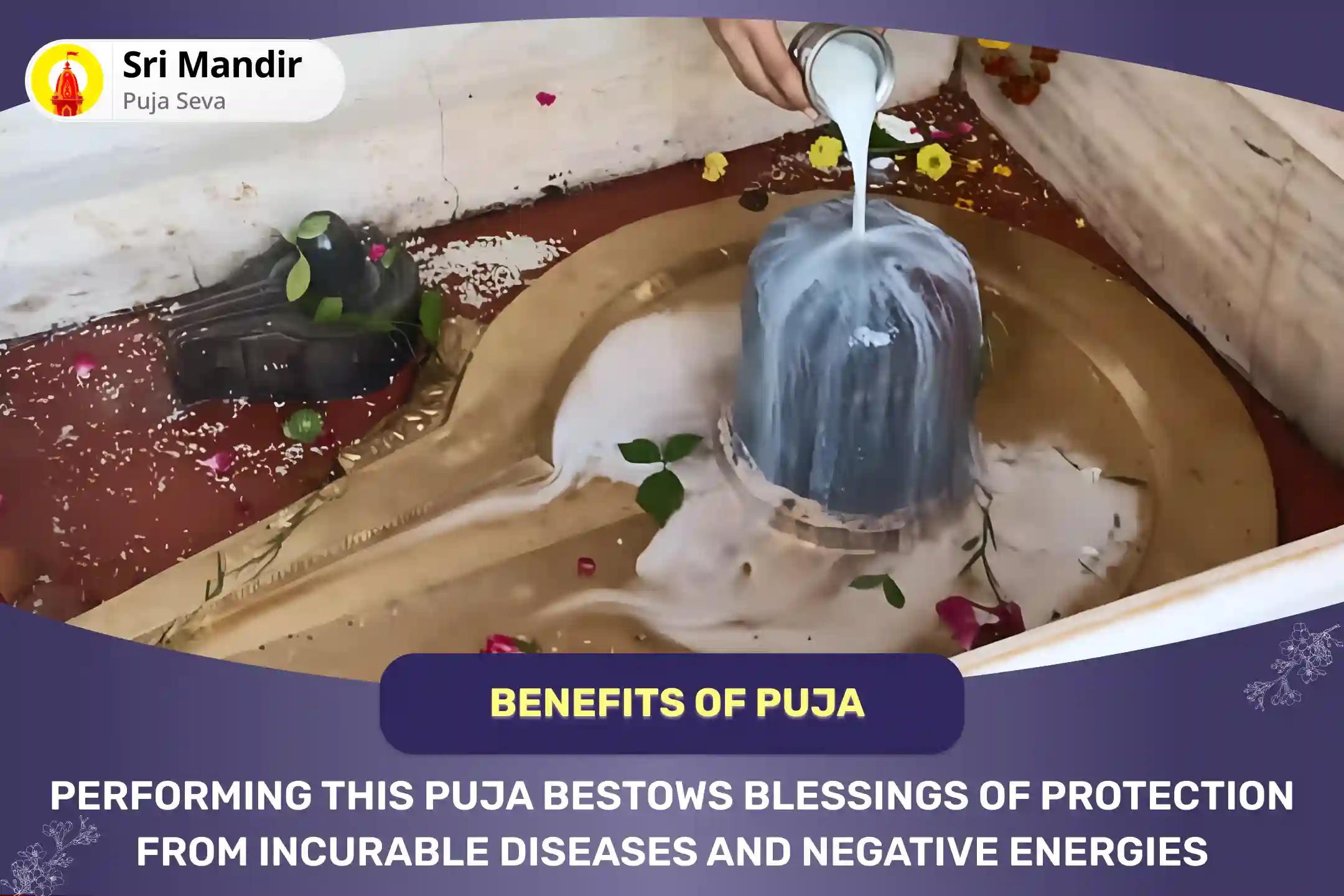 Kashi Monday Special 11,000 Mahamrityunjay Jaap and Giloy, Panchamrit Abhishek for Relief from Incurable Illnesses and Protection from Evil Influences and Negative Energies