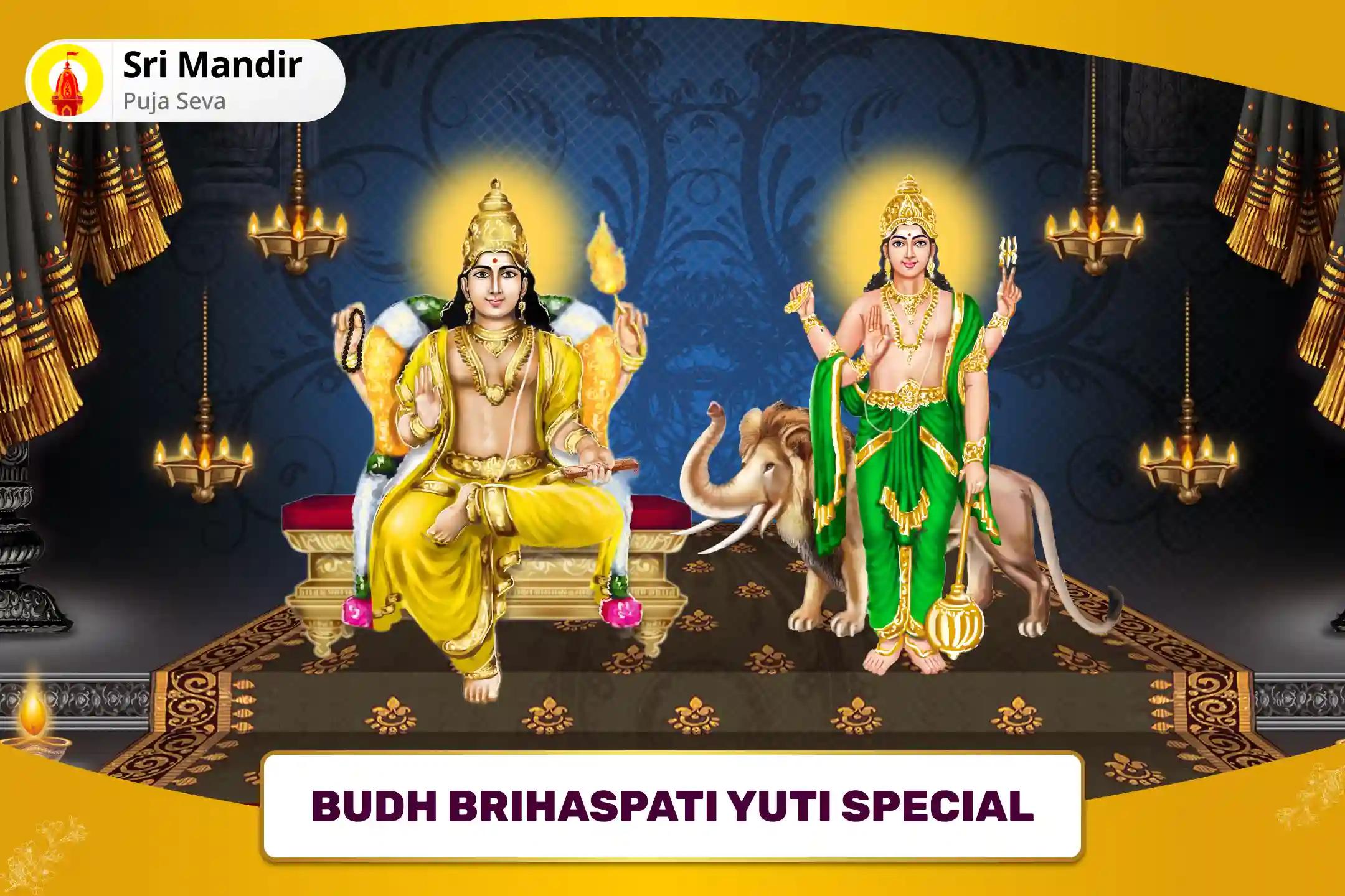 Budh Brihaspati Yuti Special 17,000 Budh Mool Mantra, 16,000 Brihaspati Mool Mantra Jaap and Havan for Resolving Conflicting Thoughts and To Find Clarity of Mind