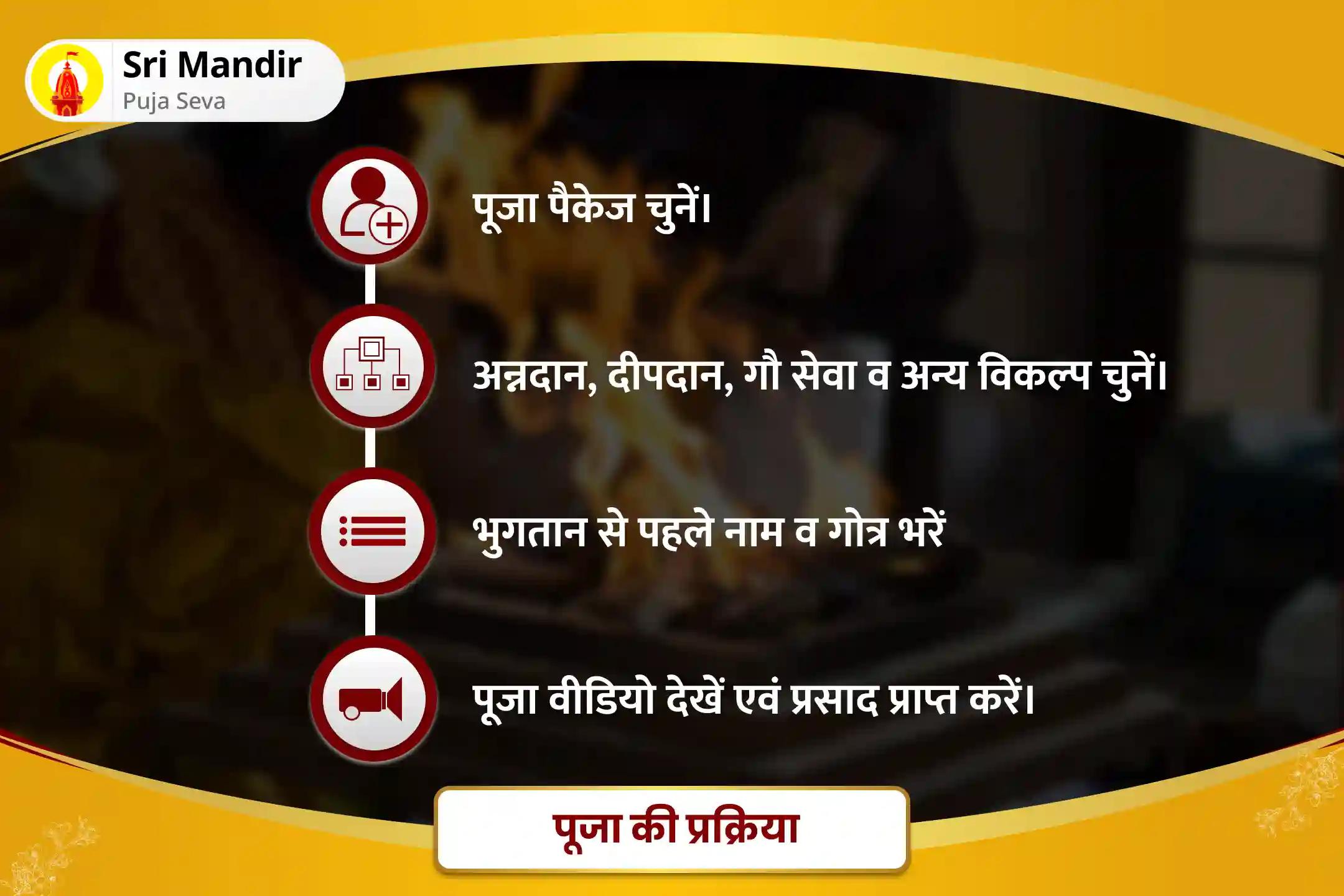 संचार कौशल में सुधार एवं व्यावसायिक जीवन में विवादों से मुक्ति के लिए आश्लेषा नक्षत्र विशेष बुध ग्रह शांति पूजा: 17,000 बुध मूल मंत्र जाप एवं हवन