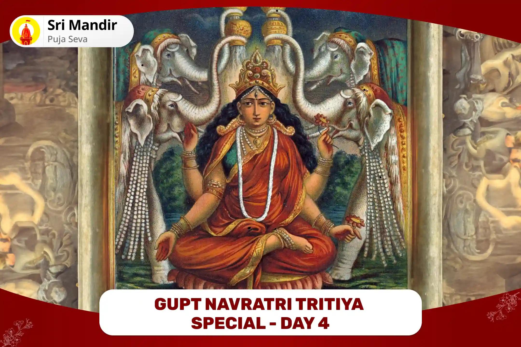 Gupt Navratri Tritiya Special - Day 4 Shri Siddha Dhandayak Maha Kamala Tantra Yukta Havan and Lakshmi Prapti Havan for Debt Relief and Abundance of Wealth