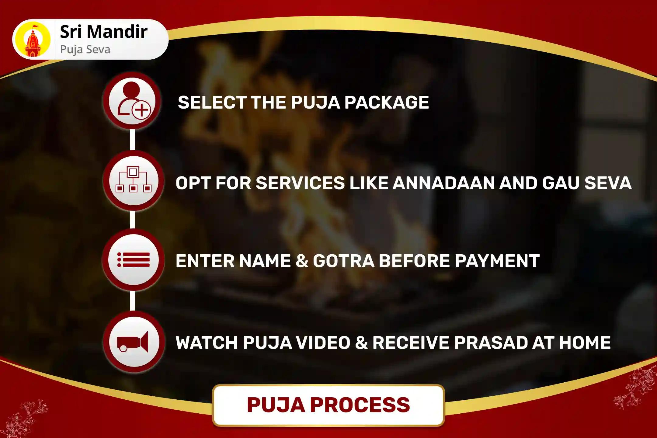  Shaktipeeth Gupt Navratri Ashtami Special - Day 8 Kavach Argala Keelak Stotra Path and Chandi Havan for Protection from Accidents, Diseases and Life Threats