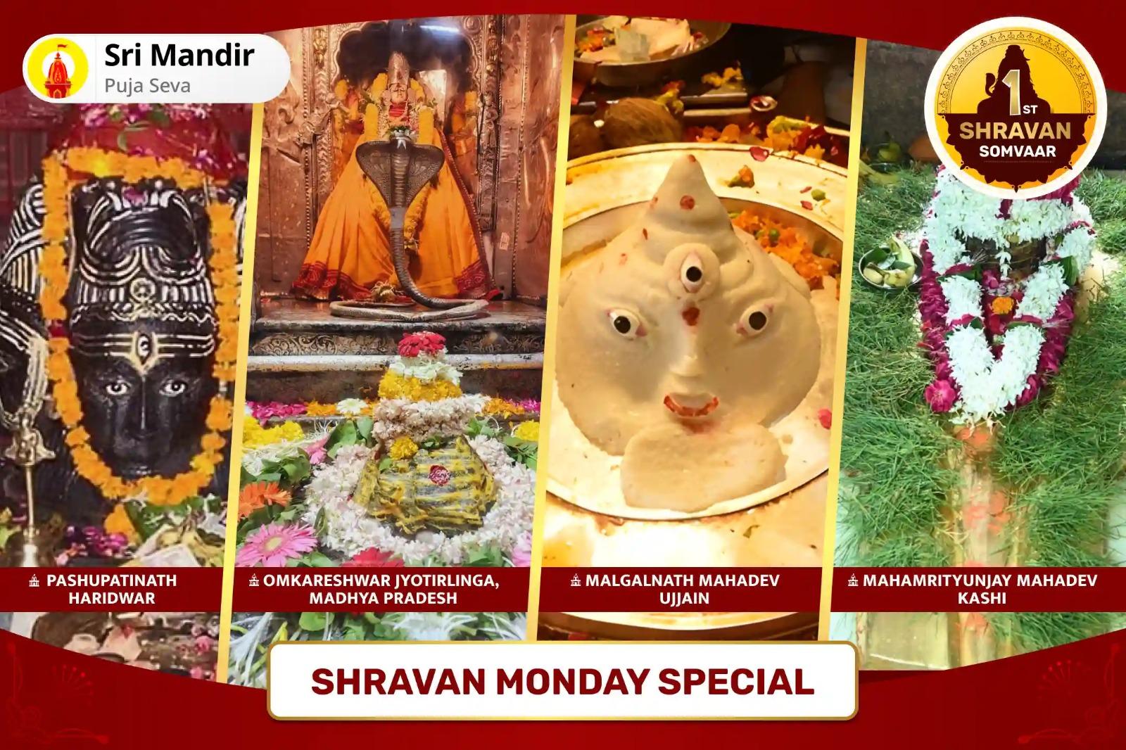 Shravan Monday Special  Maha Rudrabhishek at Four Sacred Shivalayas for Blessings of Good Health and Protection from Negative Influences