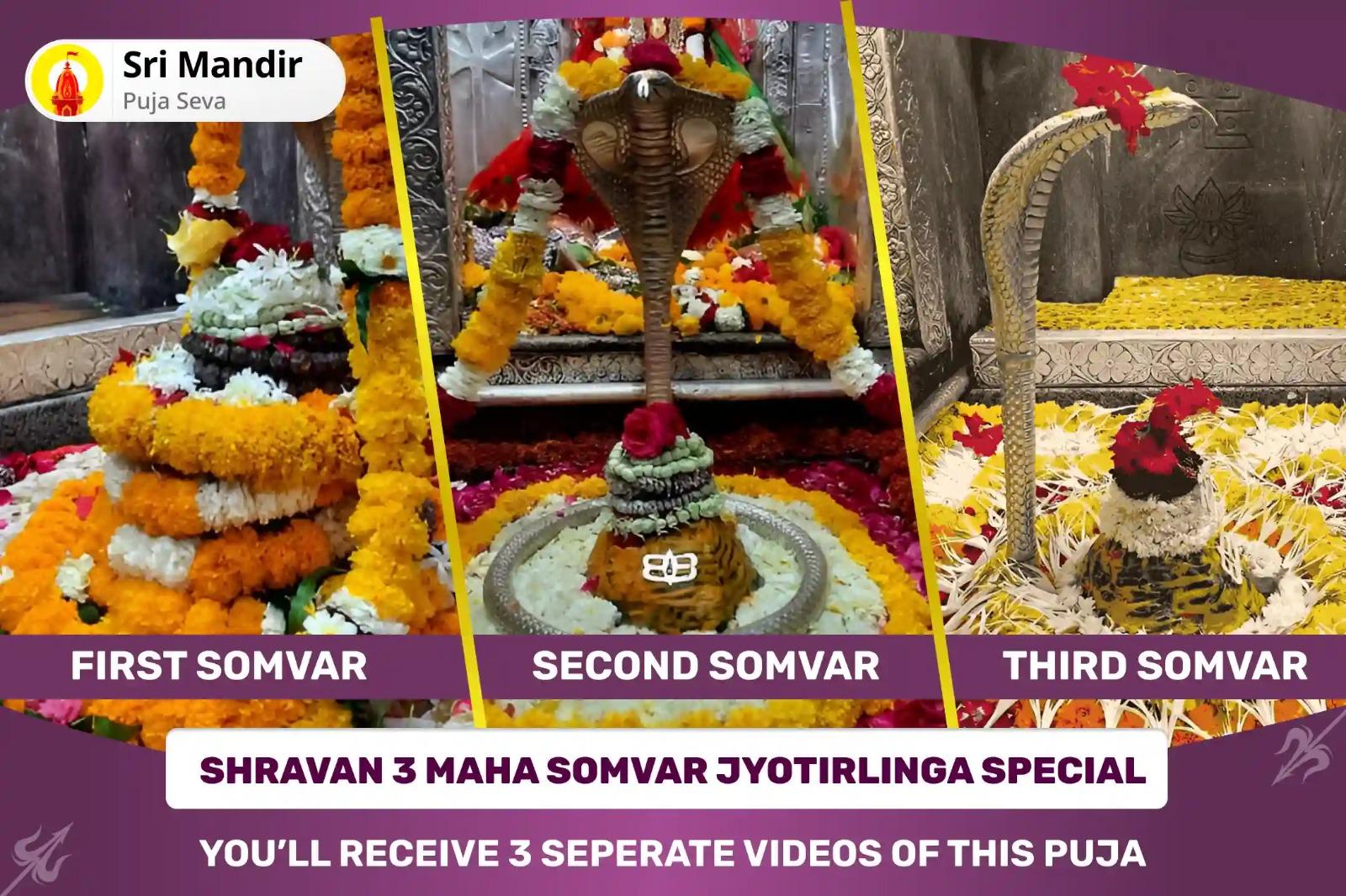 Shravan 3 Maha Somvar Jyotirlinga Special 3 Maha Somvar Omkareshwar Rudrabhishek For Fulfillment of all Wishes And Financial Stability