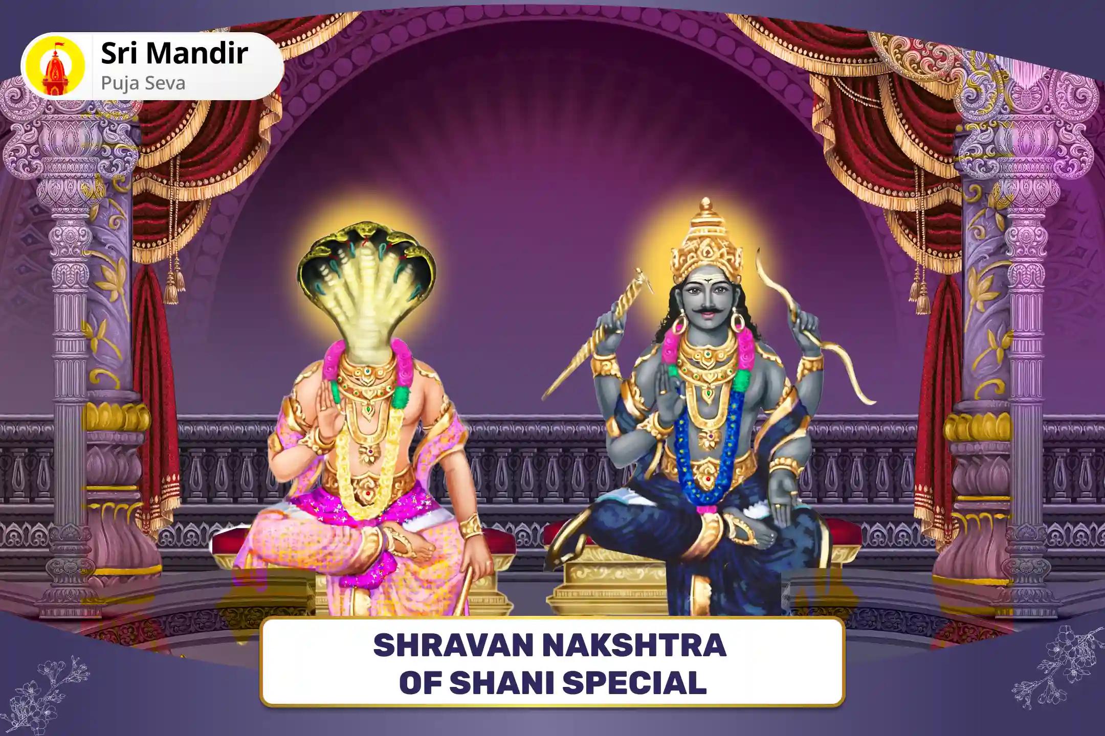 Shravan Nakshtra of Shani Special Ketu-Shani Shrapit Dosh Shanti Yagya and Shani Til Tel Abhishek For Mental Well-Being and Peace of Mind