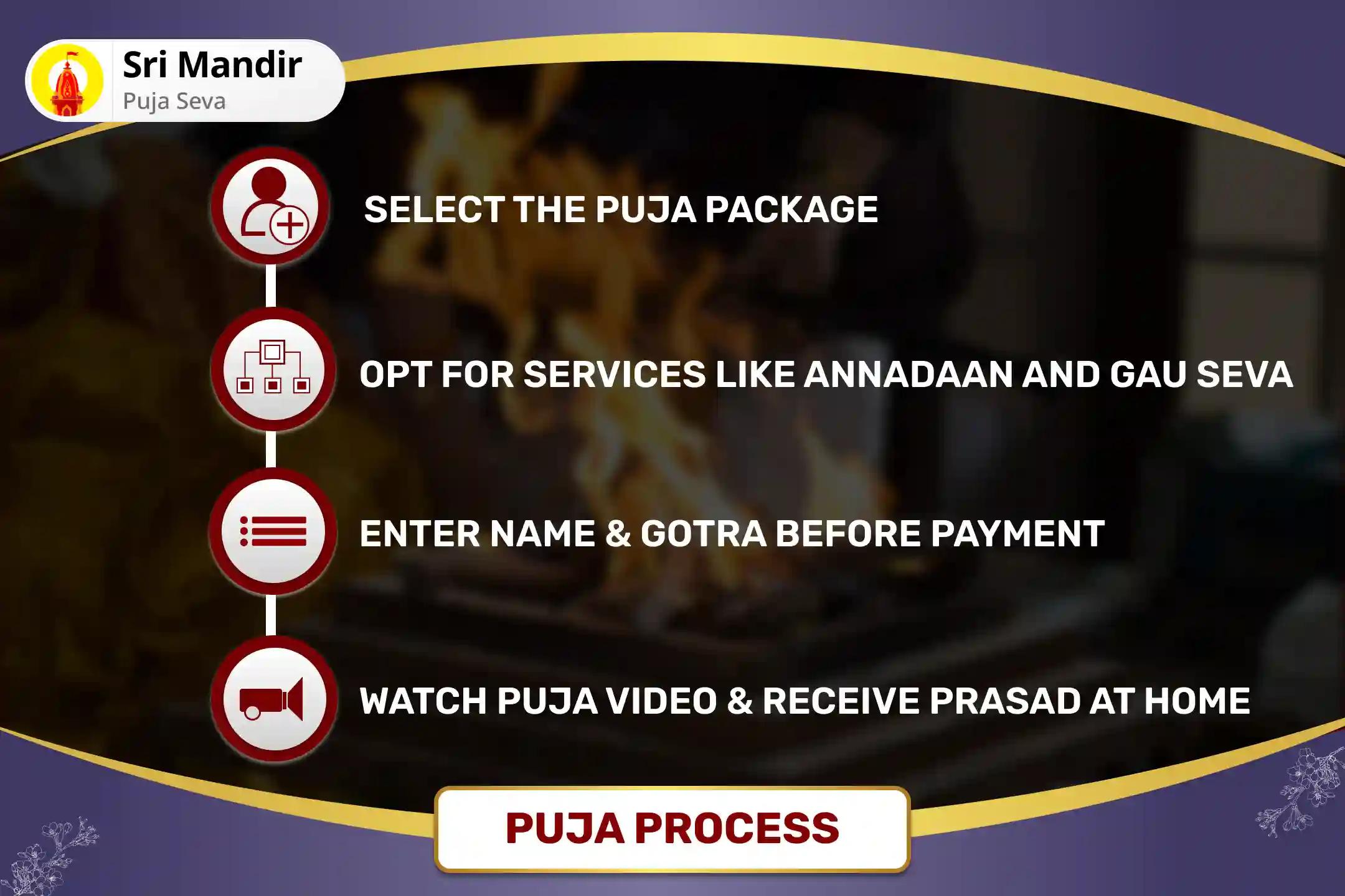 Panch Moksha Tirth Shradh Panchami Special Pitru Dosha Shanti Panch Tirth Mahapuja and Ganga Dudh Abhishek for Peace of Ancestor's souls and Resolving Family Disputes