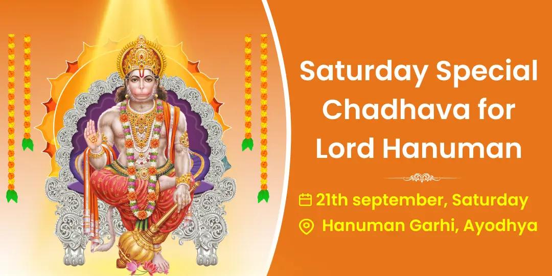 At Shri Hanuman Garhi Temple, Ayodhya, offer Chadhava to Hanuman Ji in the coming Saturday!