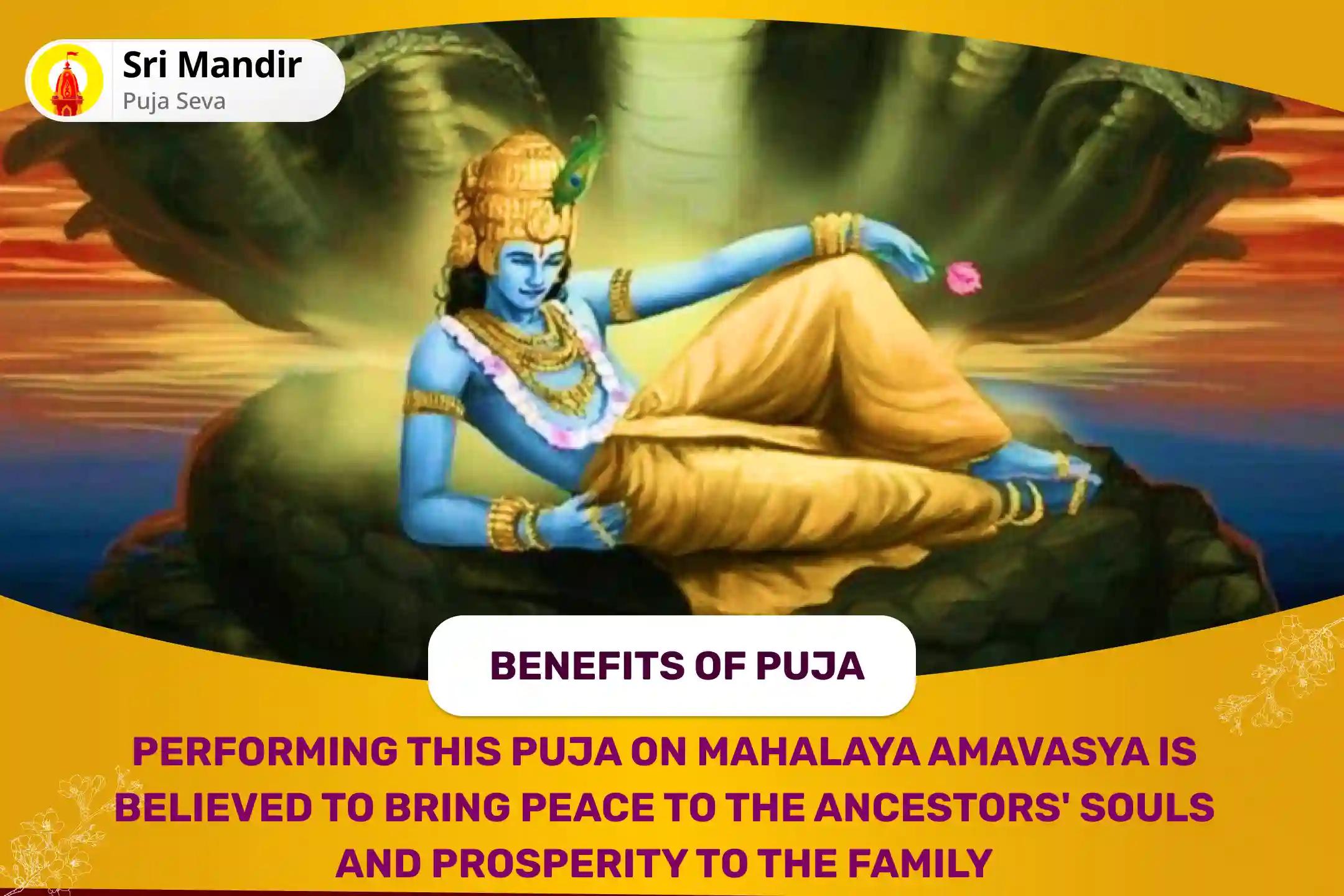 Mahalaya Amavasya Vrindavan Combo Special Pitru Dosh Shanti Puja and 11,000 Pitru Adipati Vishnu Dwadakshari Mantra Jaap for Peace of Ancestor's souls and Abundance in Family