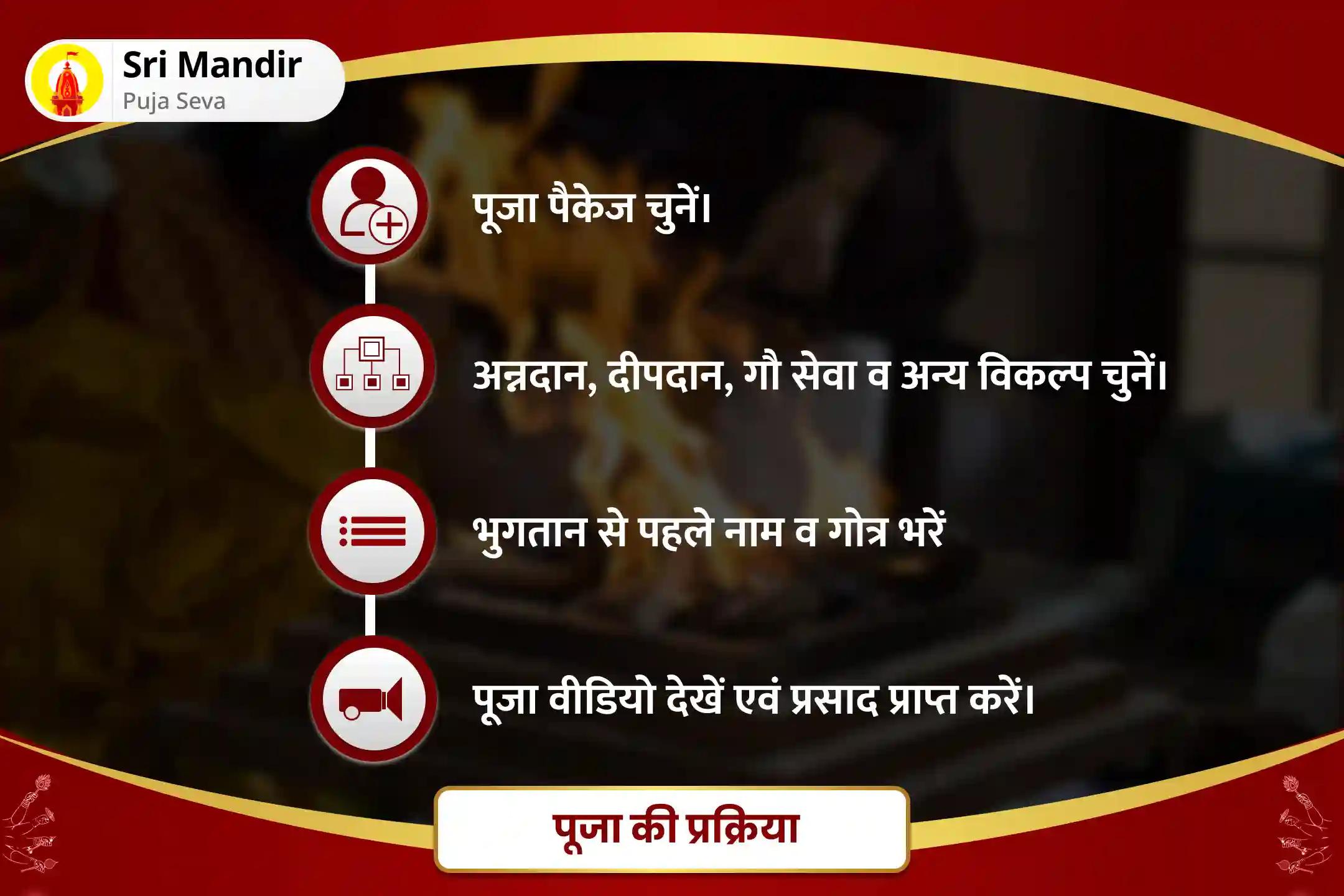 सफलता प्राप्ति एवं मनोकामनाओं की पूर्ति के लिए नवरात्रि सर्व दुर्गा रक्षा महाहवन विशेष 1,25,000 नवार्ण मंत्र जाप, दुर्गा सप्तशती एवं नव चंडी महाहवन