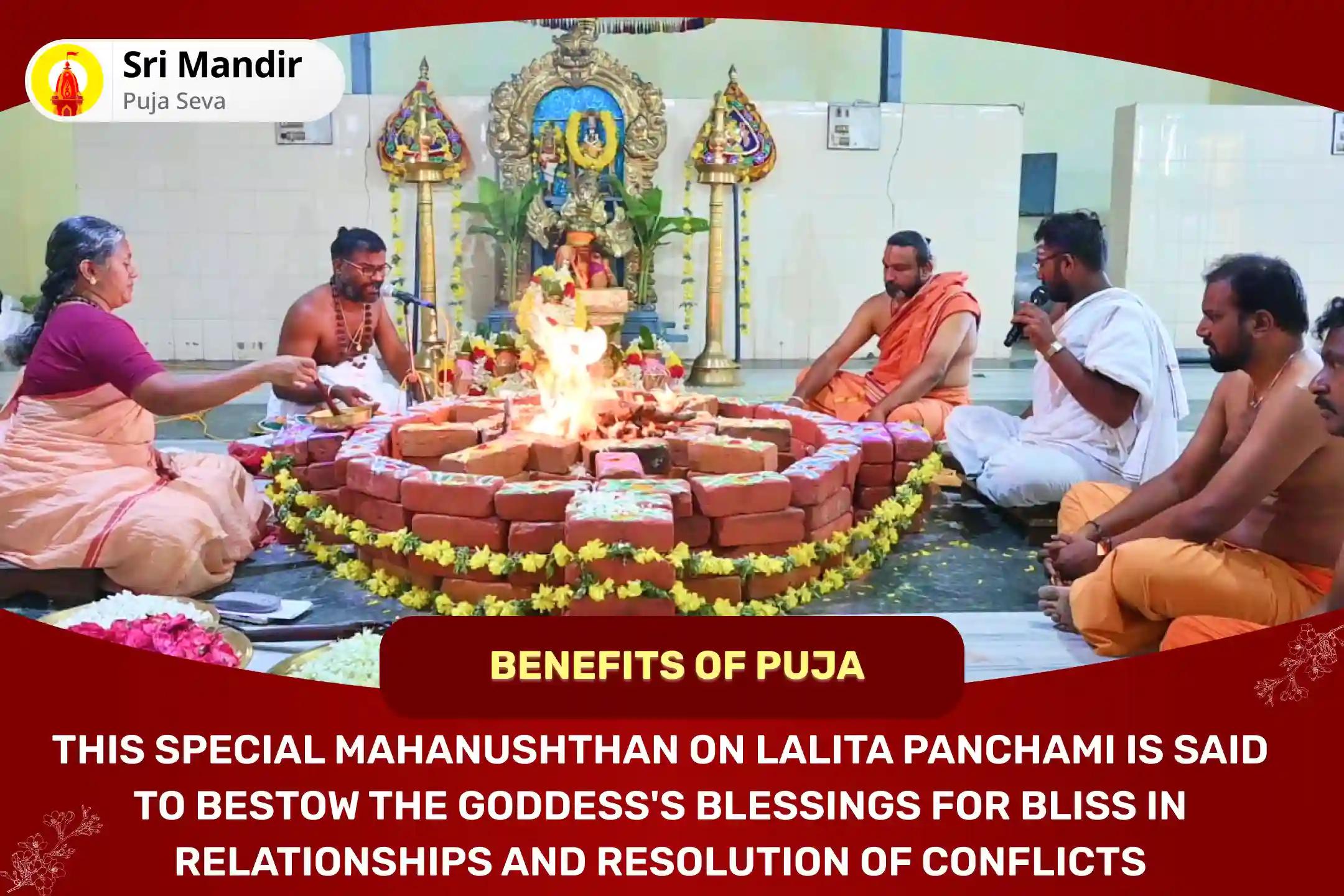 Lalita Panchami Mahavidya Mahanushthan Special 1,00,000 Laksha Kumkum Archana and Lalita Homa for Blessings of Relationship Bliss and Resolving Conflicts