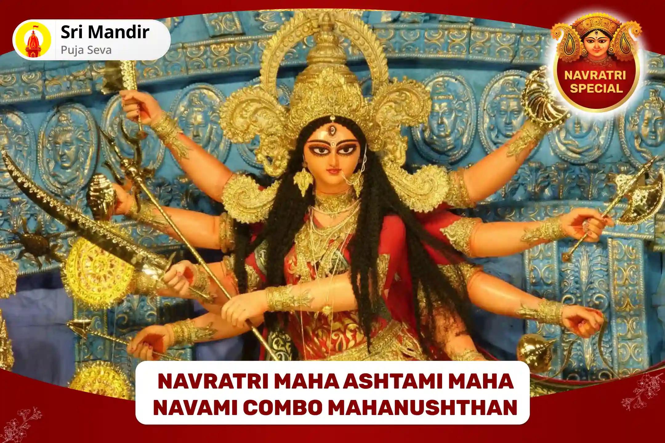 Navratri Maha Ashtami Maha Navami Combo Mahanushthan Sahasra Ghee Deepam Alankara and Nav Durga Maha Yagya for Protection from Negativity and Fulfilment of Desires