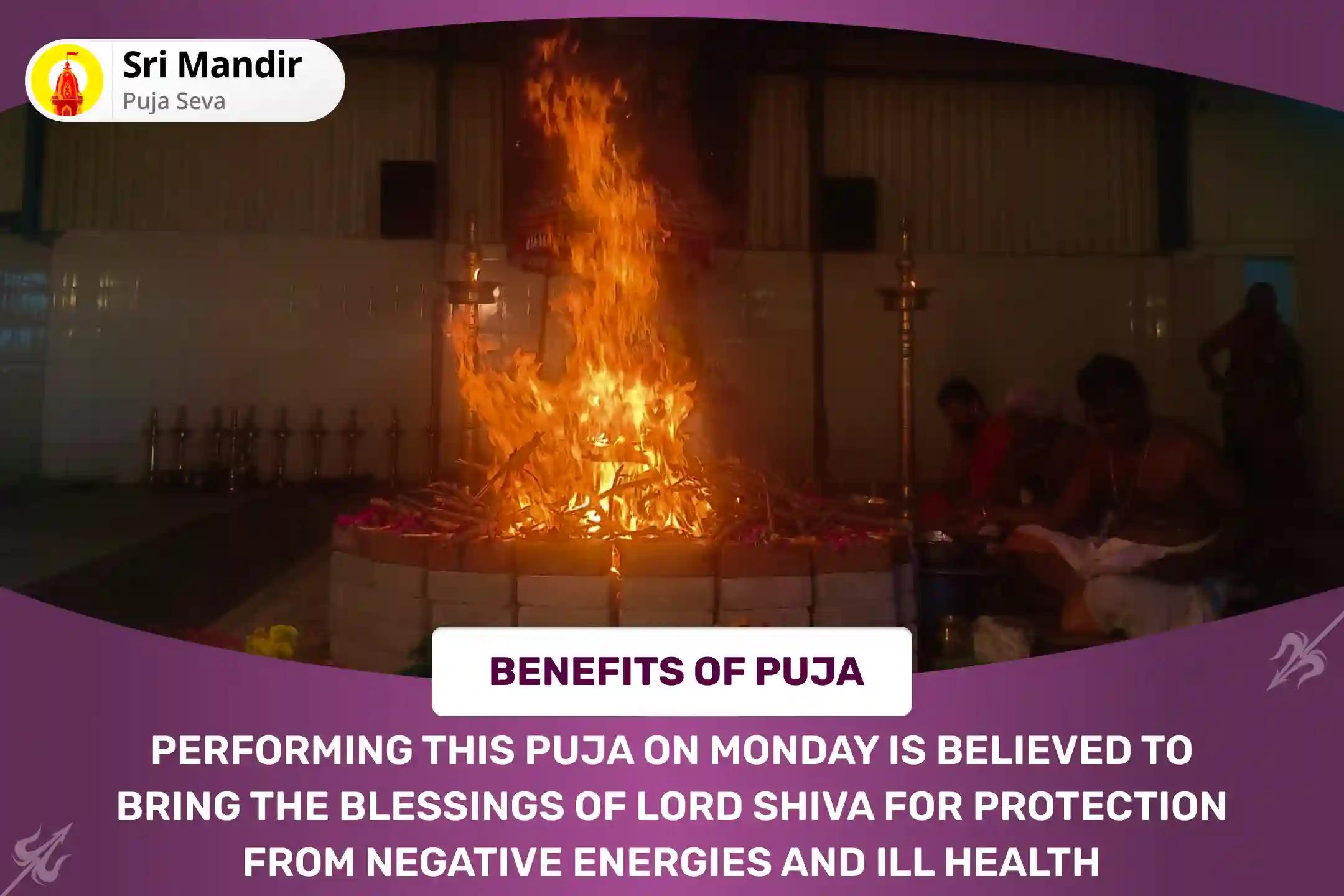 Monday Spatika Shivlingam Special Spatika Lingam Bhasma Abhishek and 1008 Shiva Sahasranama Rudraksha Archana for Blessing of Protection from Negative Energies and Ill-Health