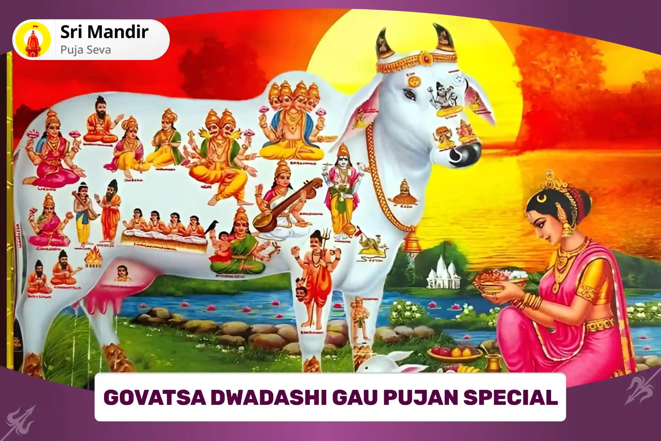 Govatsa Dwadashi Gau Pujan Special Gau Vatsalya Shodasha Pujan, Gau Alankara and Abhishek for Blessings of Prosperity and Unity in Family