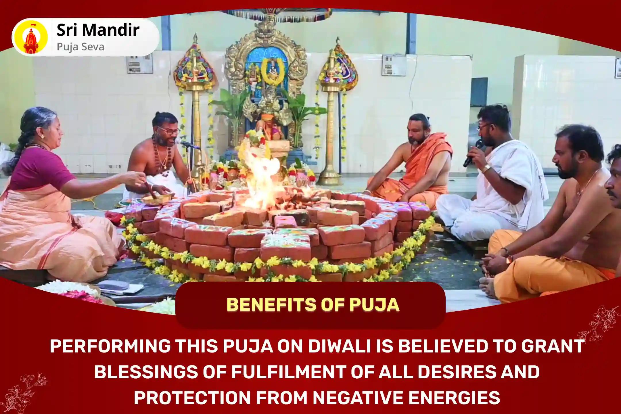 Diwali Shodasha Lakshmi Mahanushthan Shodasha Lakshmi Kanya Pujan and Diwali Lakshmi Prapti Homa for Blessings Of Fulfilment Of All Desires And Protection From Negative Energies