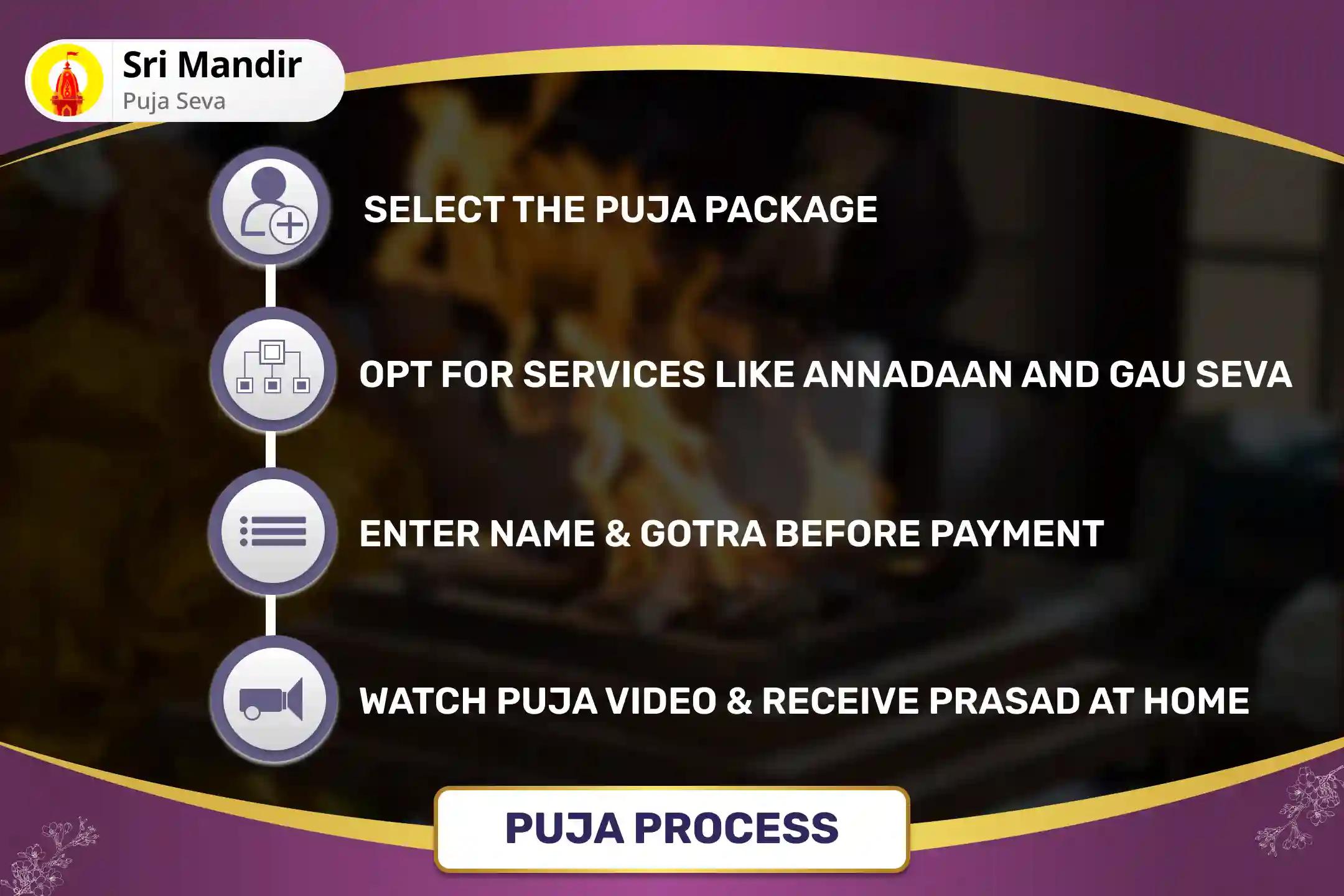 Rahu-Ketu Shanti Nakshatra Special Rahu-Ketu Peeda Shanti Puja and Shiv Rudrabishek to get Blessing for Mental clarity and Improved Decision-Making