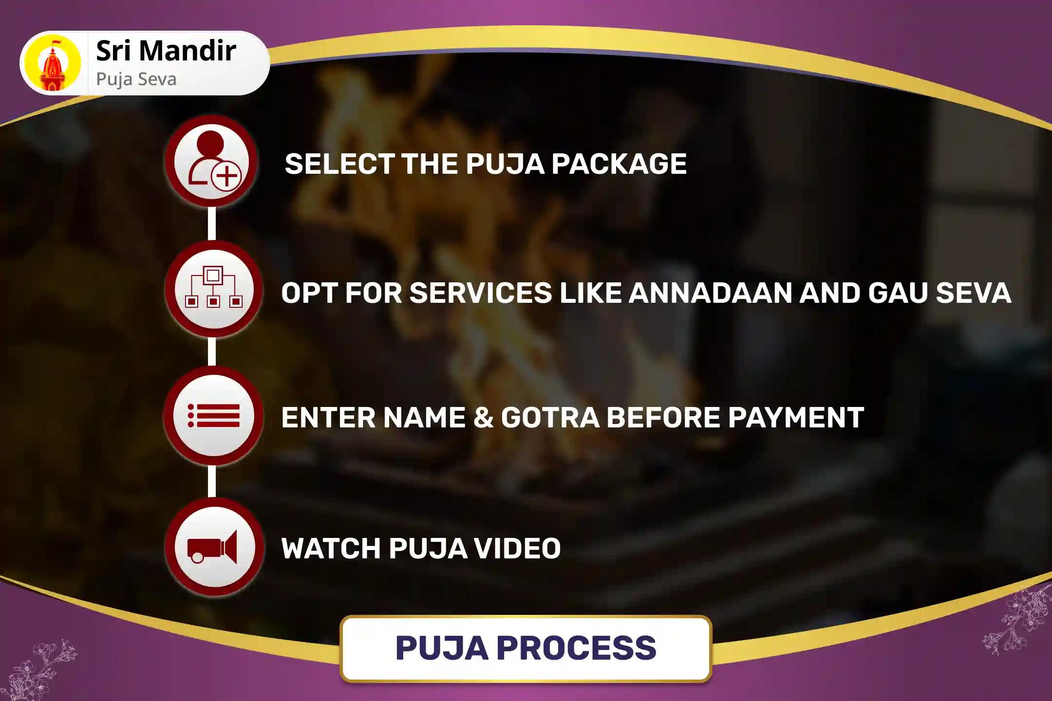 Rahu-Ketu Shanti Nakshatra Special Rahu-Ketu Peeda Shanti Puja and Shiv Rudrabishek to get Blessing for Mental clarity and Improved Decision-Making