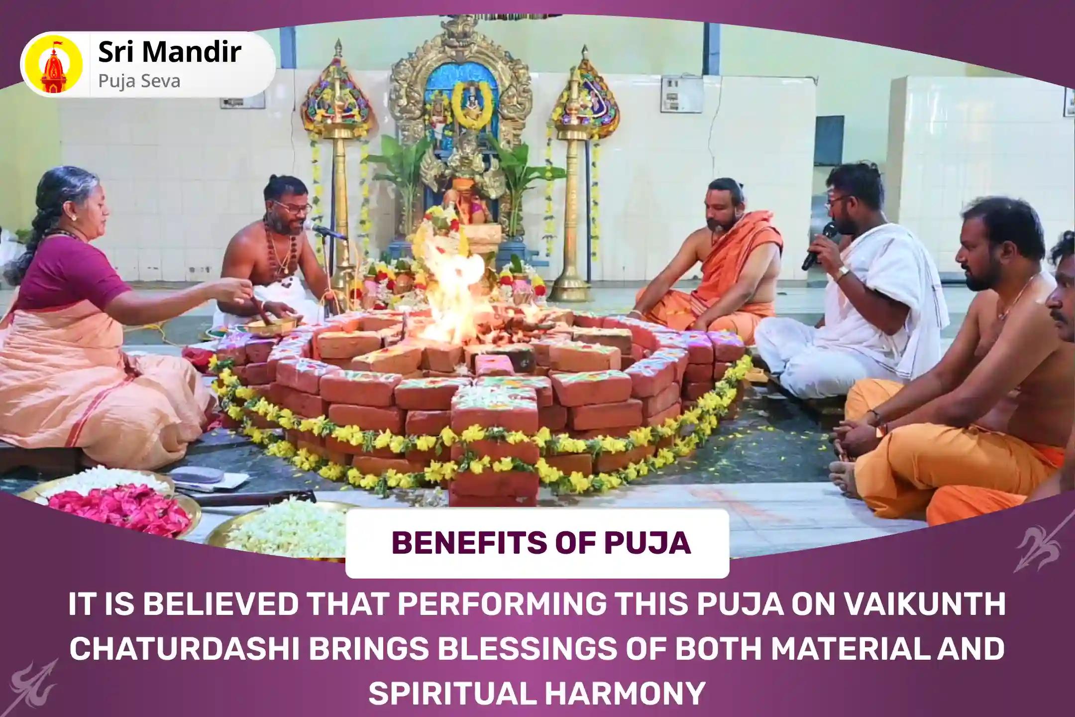 Vaikunth Chaturdashi Moksha Prapti Special Vaikunth Darshan Puja and Kartik Deepam Alankara For Blessings of both Material and Spiritual Harmony