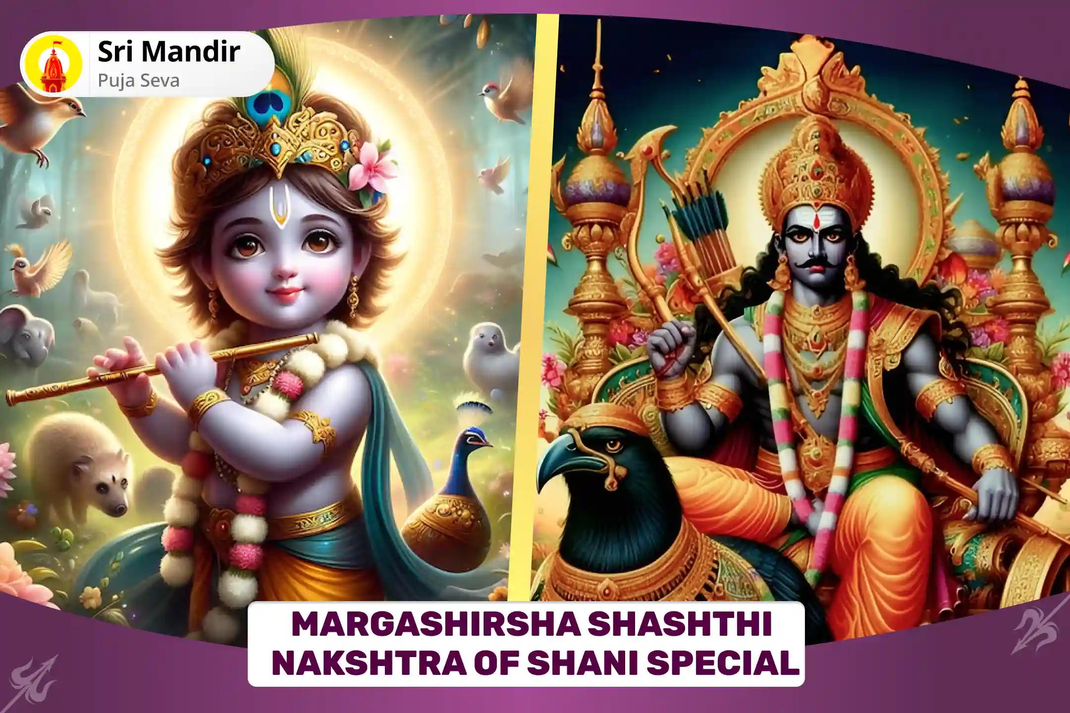 Margashirsha Shashthi Nakshtra of Shani Special Santaan Sukh Putrada Maa Shashthi Pujan and Shani Til Tel Abhishek for Blessing of Protection and Well-being of Children