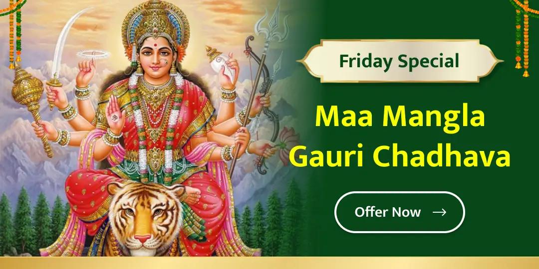 At Maa Mangla Gauri Mahashaktipeeth, Gaya offer Friday-special Chadhava to Devi Maa today!