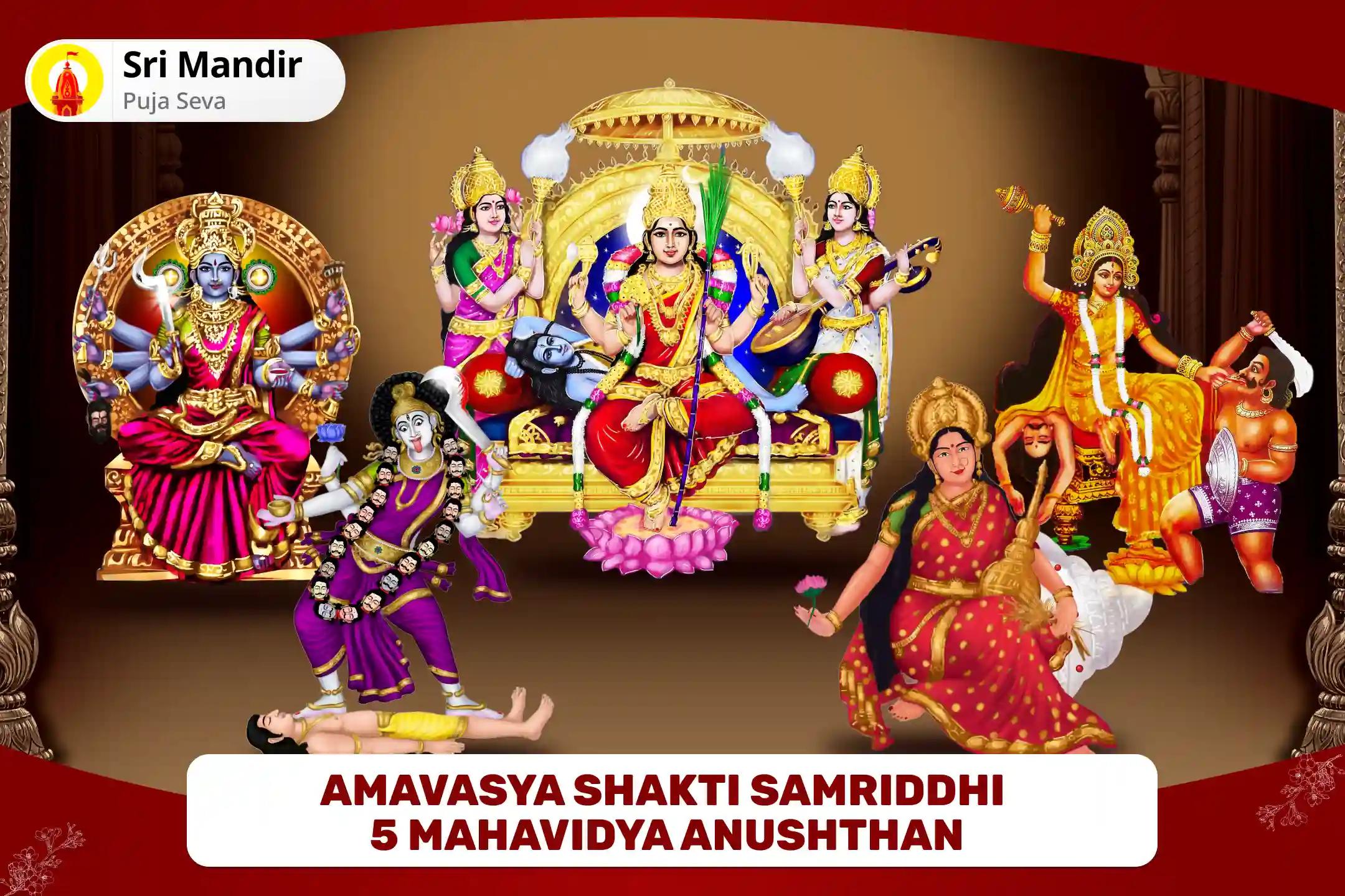 Amavasya Shakti Samriddhi 5 Mahavidya Anushthan Maa Kali, Maa Tara, Maa Shodashi, Maa Bhuvaneshwari and Maa Bagalamukhi Shakti Samriddhi Maha Yagya for Protection from Enemies and Achieving Abundance