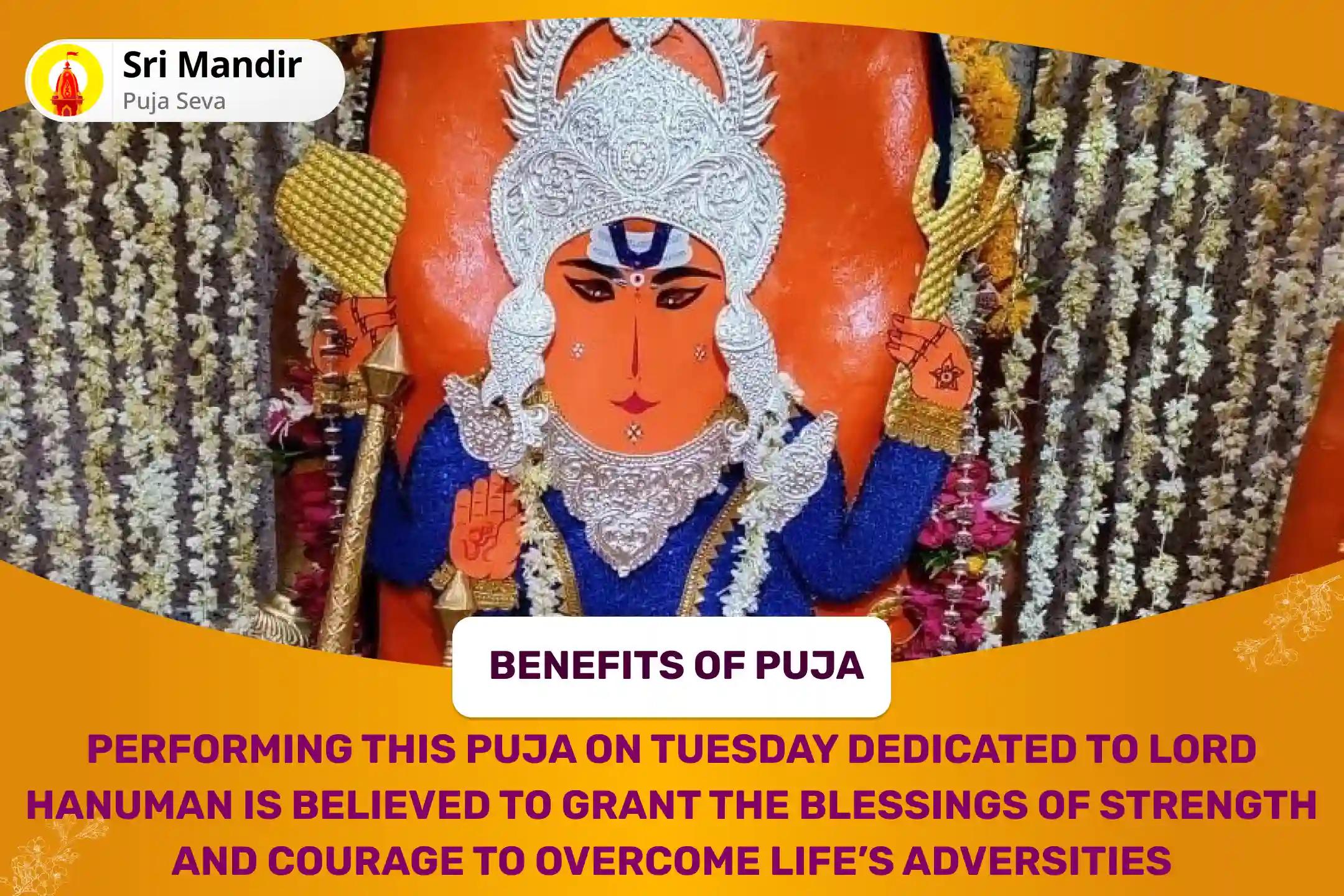 Sankat Mochan Tuesday 21 Brahman Special 1008 Hanuman Chalisa Path and Sankat Mochan Hanuman Ashtak Path for Strength and Courage to Overcome Adversities in Life