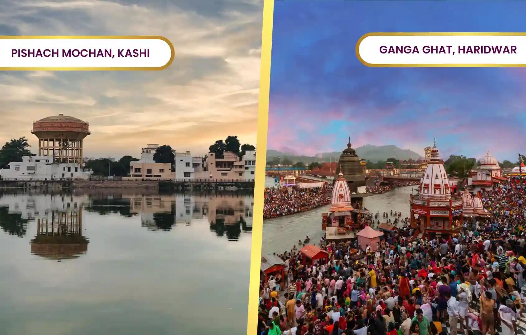 पिशाच मोचन कुंड और गंगा घाट, काशी, हरिद्वार, उत्तर प्रदेश, उत्तराखंड