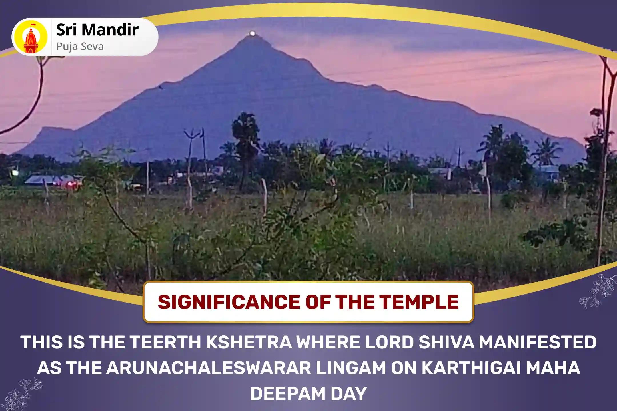 Karthigai Maha Deepam LIVE Darshan Special Arunachala Teerth Shiva Parvati Kalyanam Maha Rudra Homa and LIVE Arunachaleshwara Deepam Darshan for Inner Illumination and Liberation from Karmic Cycle