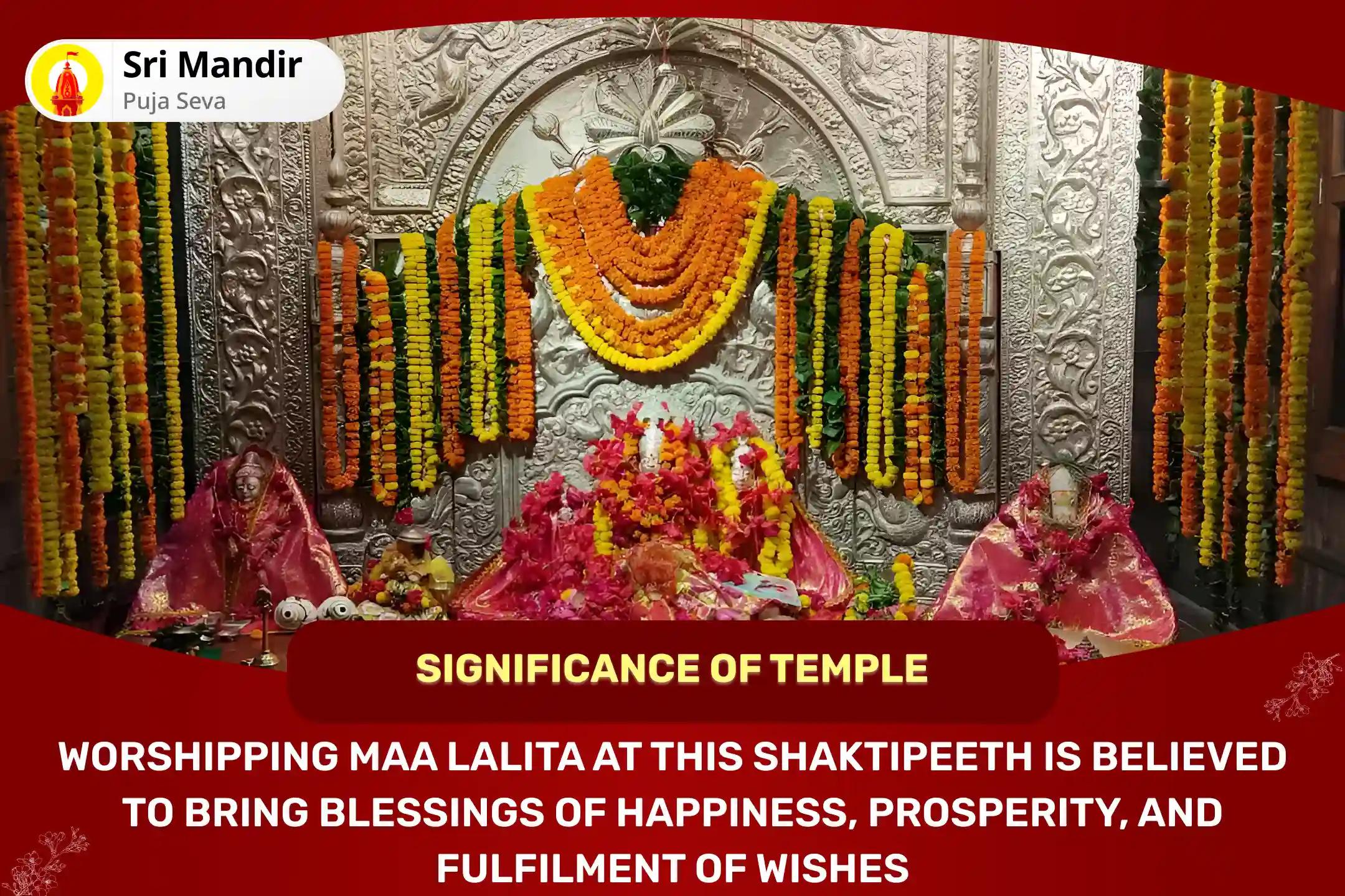 Friday Shaktipeeth Shri Chakra Special Shri Lalita Shahasranama Kumkum Archana, Shri Chakra Pujan and Chandi Homa for Fulfillment Of All Desires, Prosperity, And Overall Well-Being