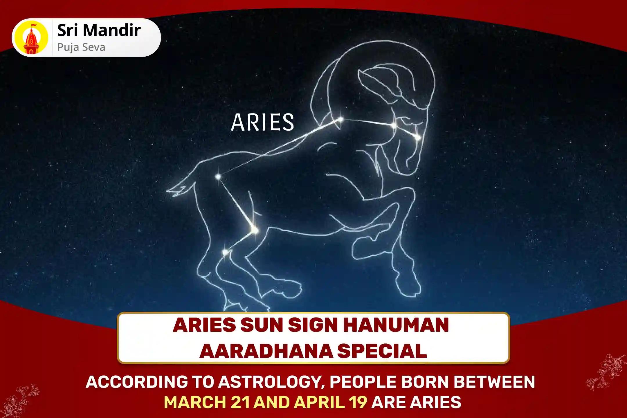 Aries Sun Sign Hanuman Aaradhana Special Aries Rashi Shubh Karya Hanuman Puja Anushthan Harness Positive Energies for Aries Rashi Success and Happiness