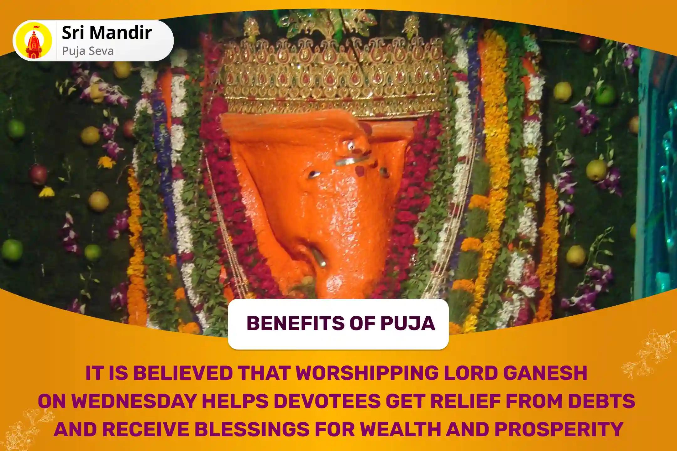 Wednesday Ganesh Pujan Special Rin Nashak Ganesh Stotra Path and 1008 Ganesh Durva Archana For Blessing of Debt-Relief and Abundance of Wealth