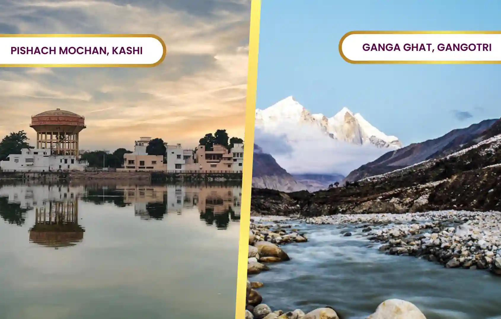 Pishach Mochan Kund and Ganga Ghat, Kashi, Gangotri Dham, Uttar Pradesh, Uttarakhand