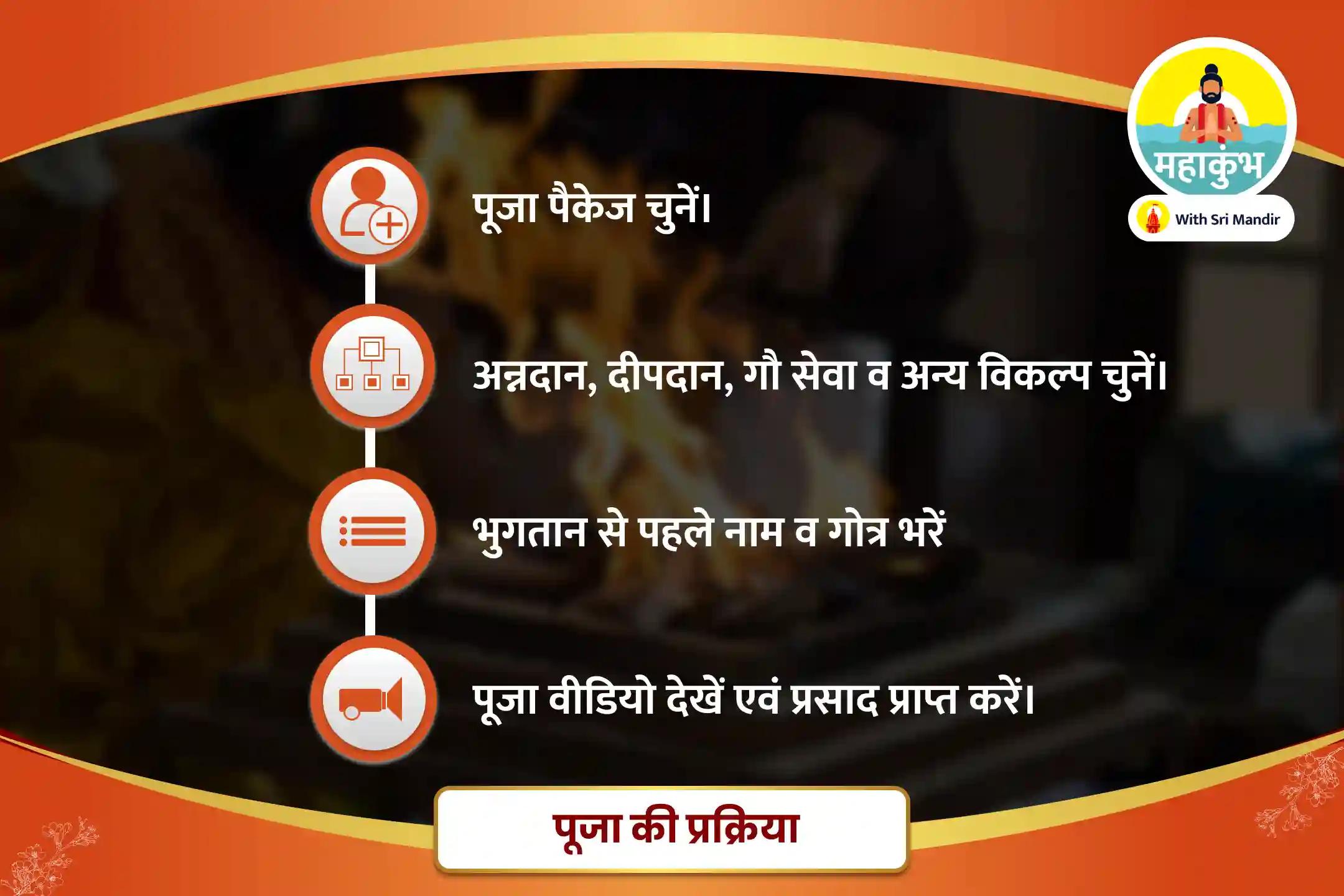 महाकुंभ पूर्णिमा शाही स्नान विशेष  नारायण बलि, नाग बलि और पितृ शांति महापूजा दिवंगत आत्माओं की शांति के लिए