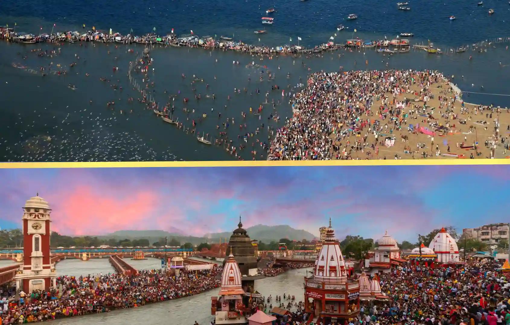 Triveni Sangam and Ganga Ghat,Prayagraj, Haridwar