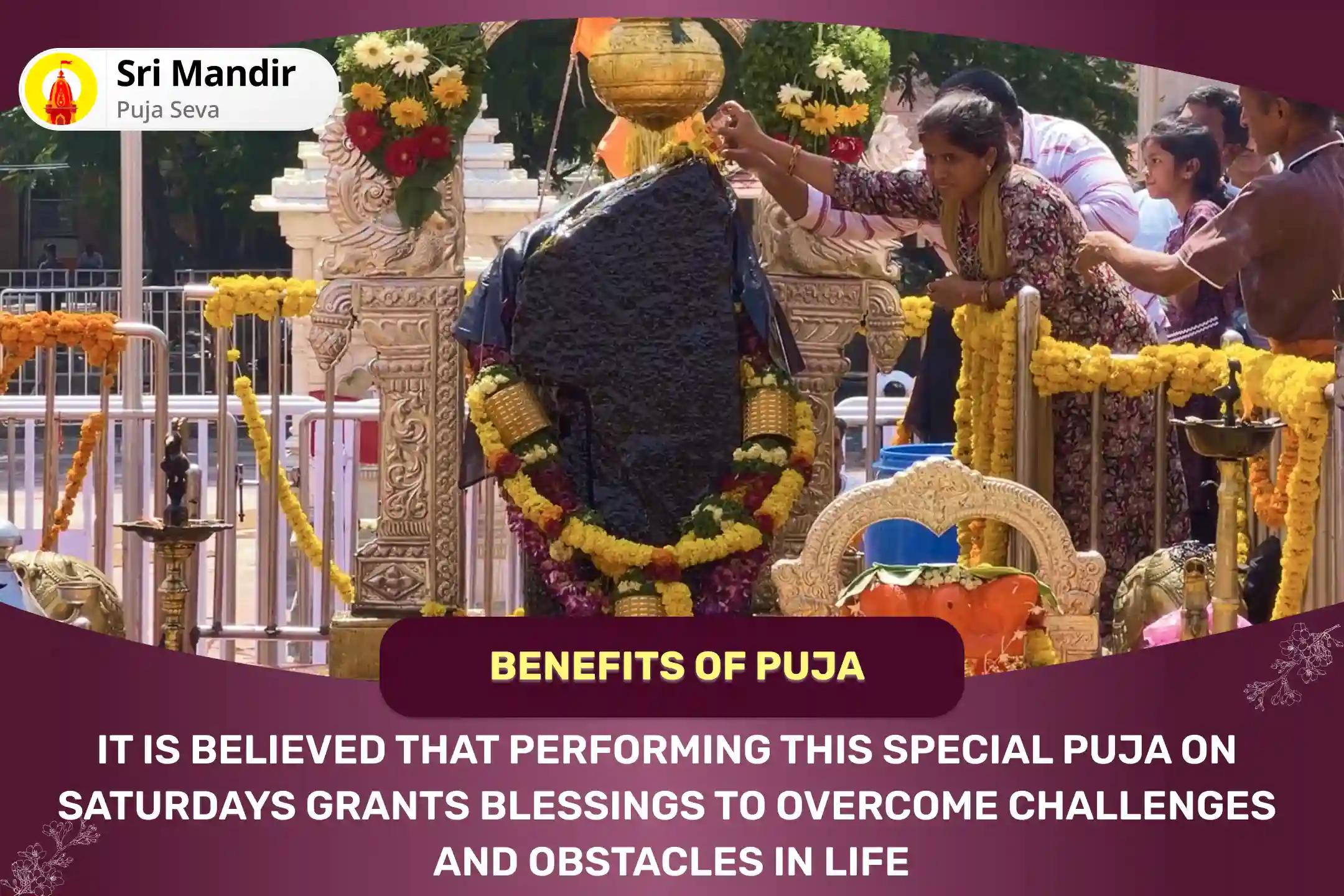 Saturday Shani Shingnapur Special Shani Saade Sati Peeda Shanti Mahapuja, Shani Til Tel Abhishek and Mahadasha Shanti Mahapuja for Overcoming Challenges and Adversities in Life