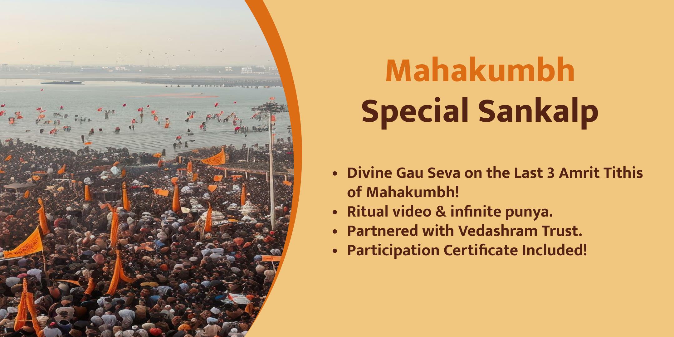 Mahakumbh 3 Amrit Snan Tithi Gau Seva Sankalp