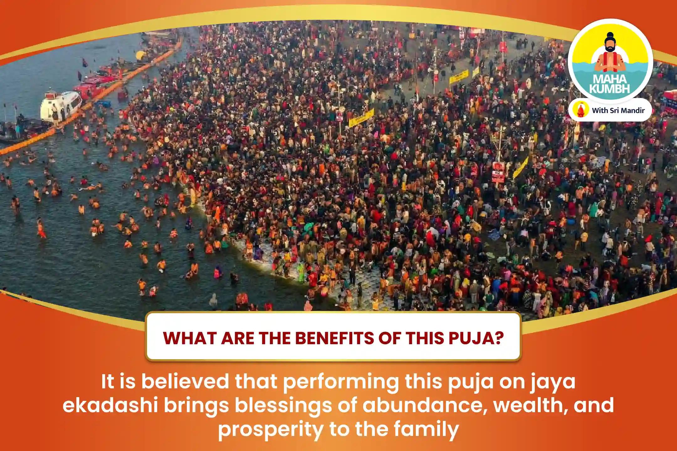  Mahakumbh Prayagraj Jaya Ekadashi Veni Madhav Special 11,000 Vishnu Dwadakshari Mantra Jaap, Shri Suktam and Sudarshana Homa For Blessings of Abundance of Wealth and Prosperity in the Family