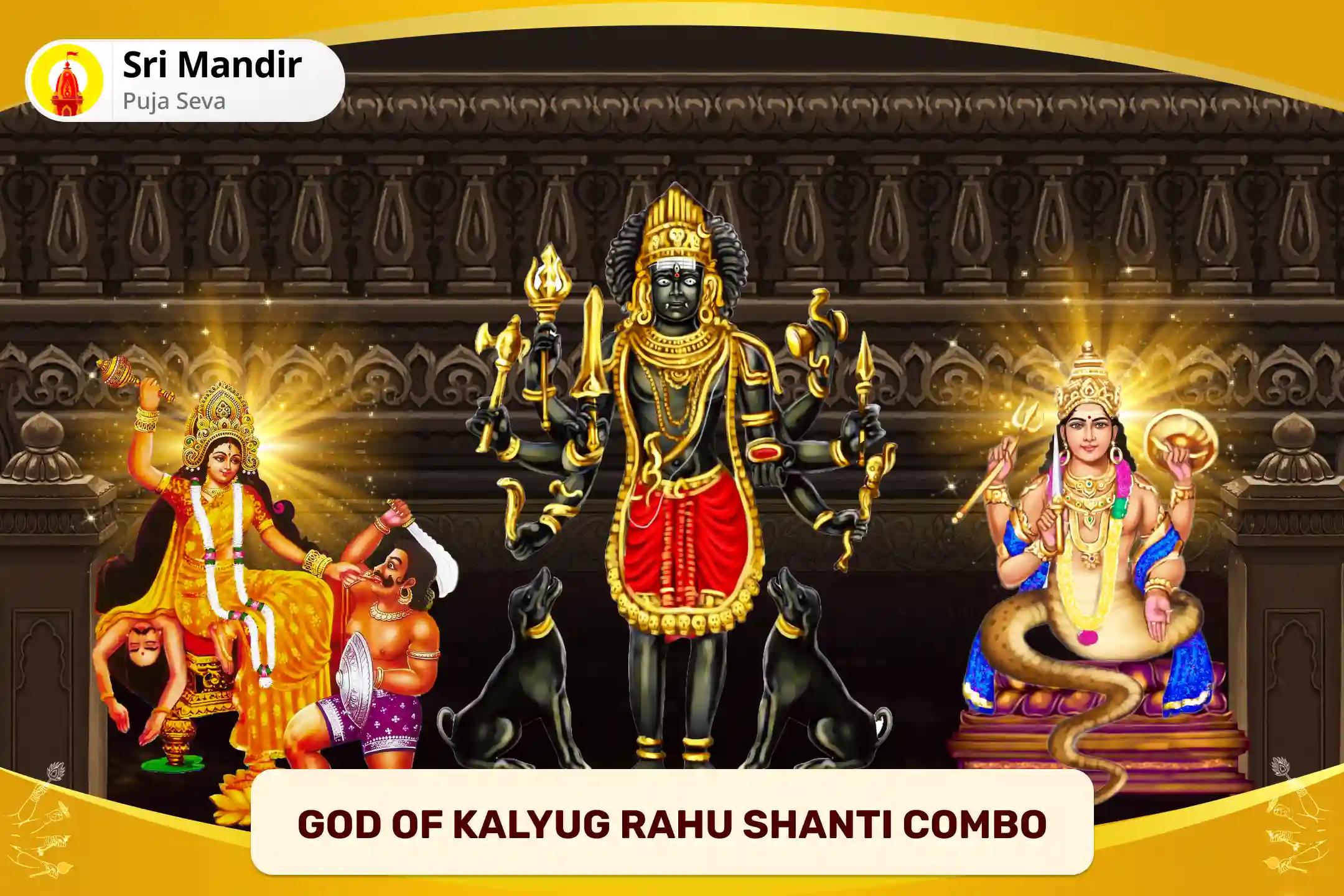 God of Kalyug Rahu Shanti Combo Maa Bagalamukhi Tantra Yukta Yagya, Batuk Bhairav Aapda Haran Pujan and Rahu Graha Shanti Havan to Paralyse Negative Energies and Sudden Misfortunes in Life