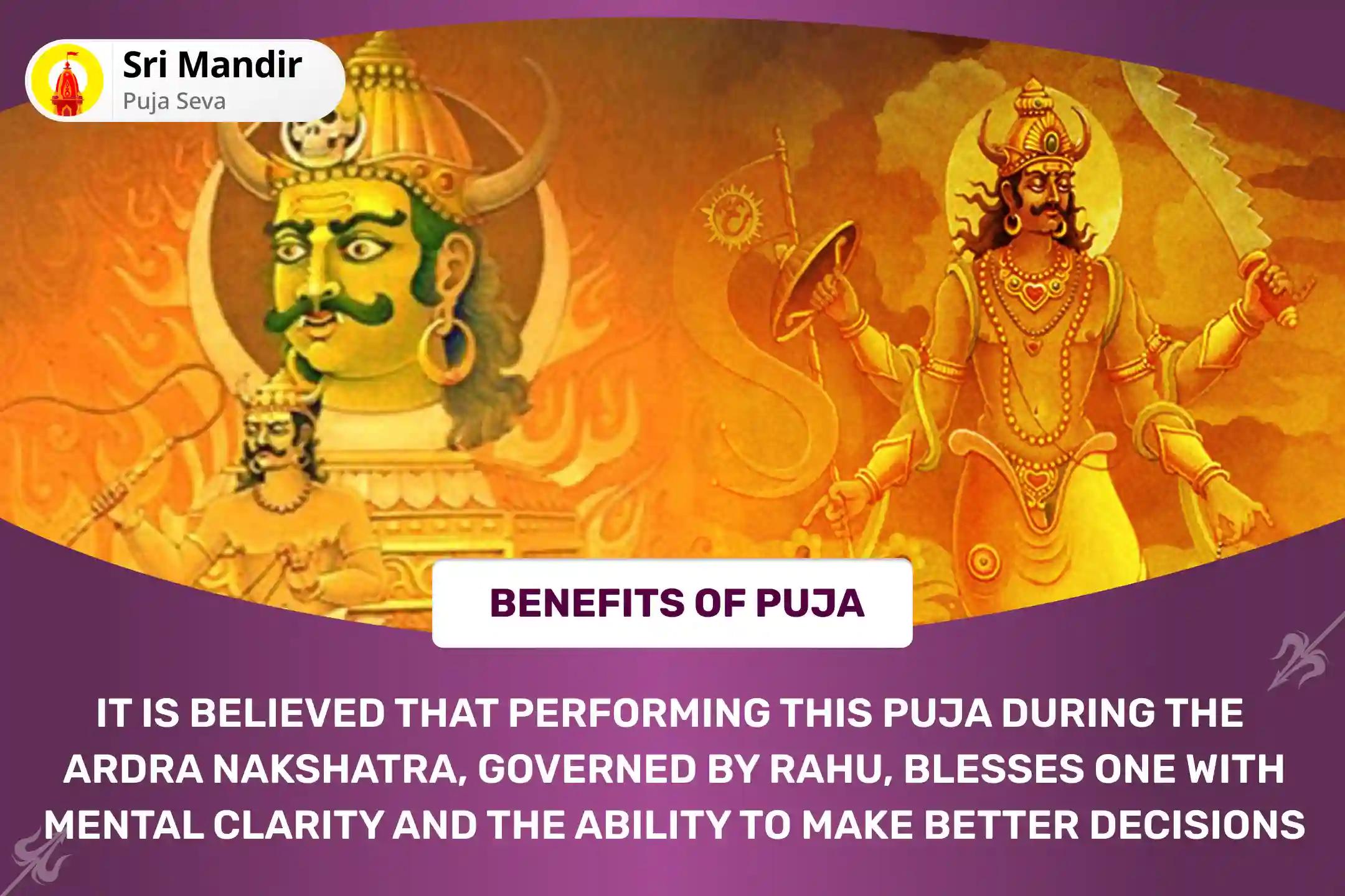 Rahu-Ketu Shanti Nakshatra Special Rahu-Ketu Peeda Shanti Puja and Shiv Rudrabishek for Blessing of Mental Clarity and Improved Decision-Making