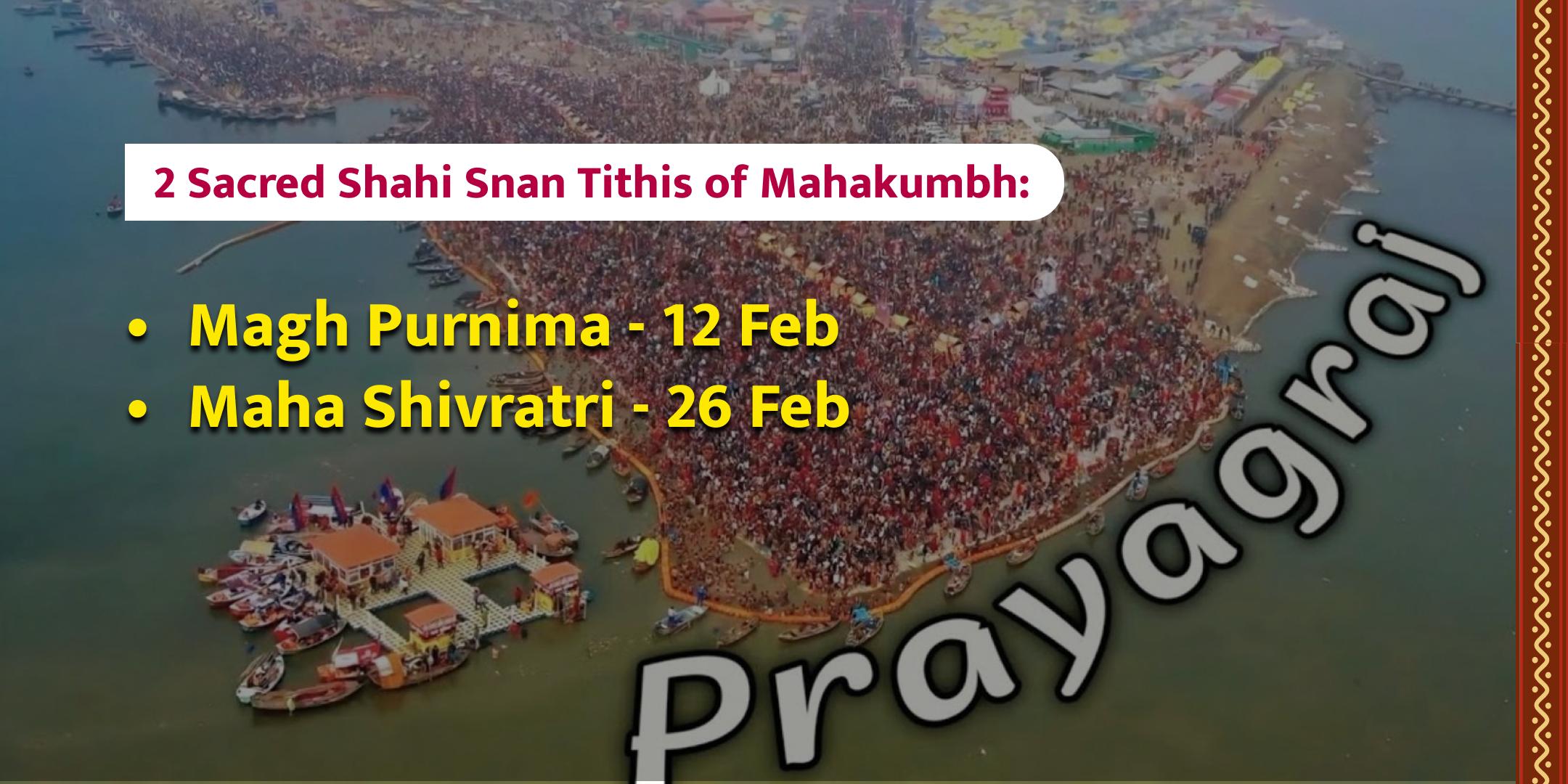 Mahakumbh 2 Shahi Snan Tithis Mahadaan Sankalp