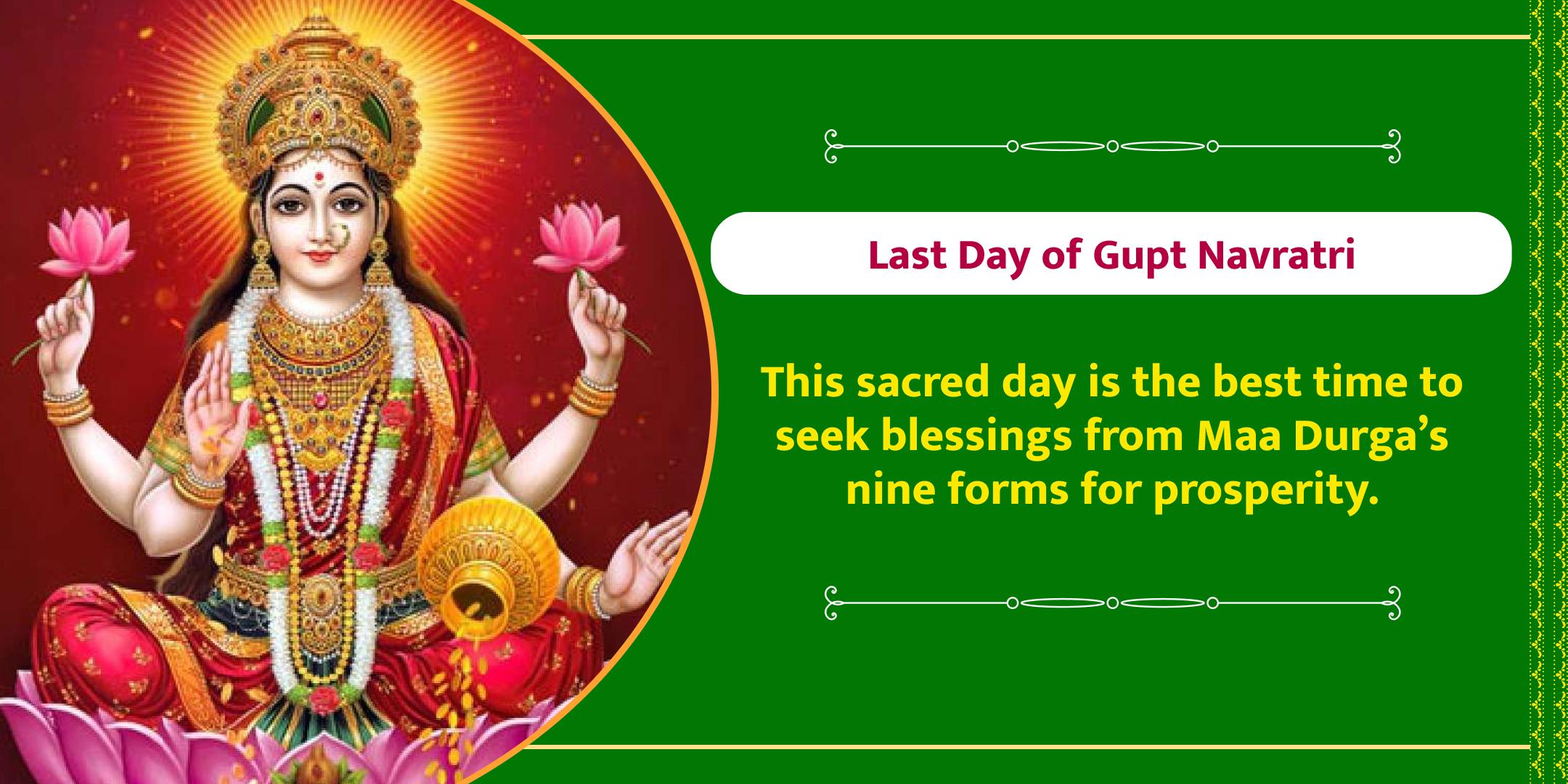 Friday & Last day of Gupt Navratri Special Maa Lakshmi Chadhava