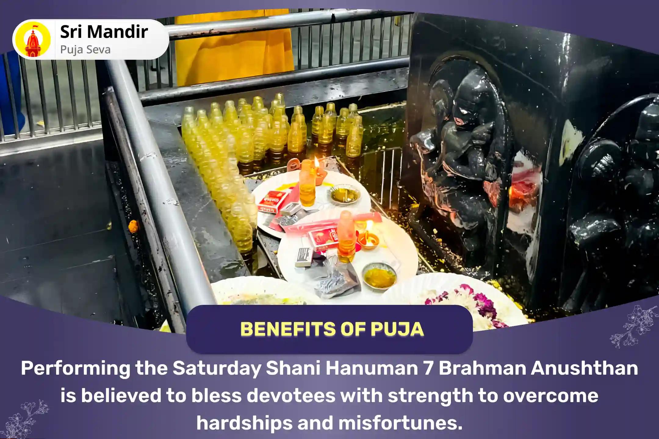 Saturday Shani Hanuman 7 Brahman Anushthan 19,000 Shani Mool Mantra Jaap and 1008 Sankat Mochan Hanuman Ashtak Path for Strength to Overcome Hardships and Misfortunes