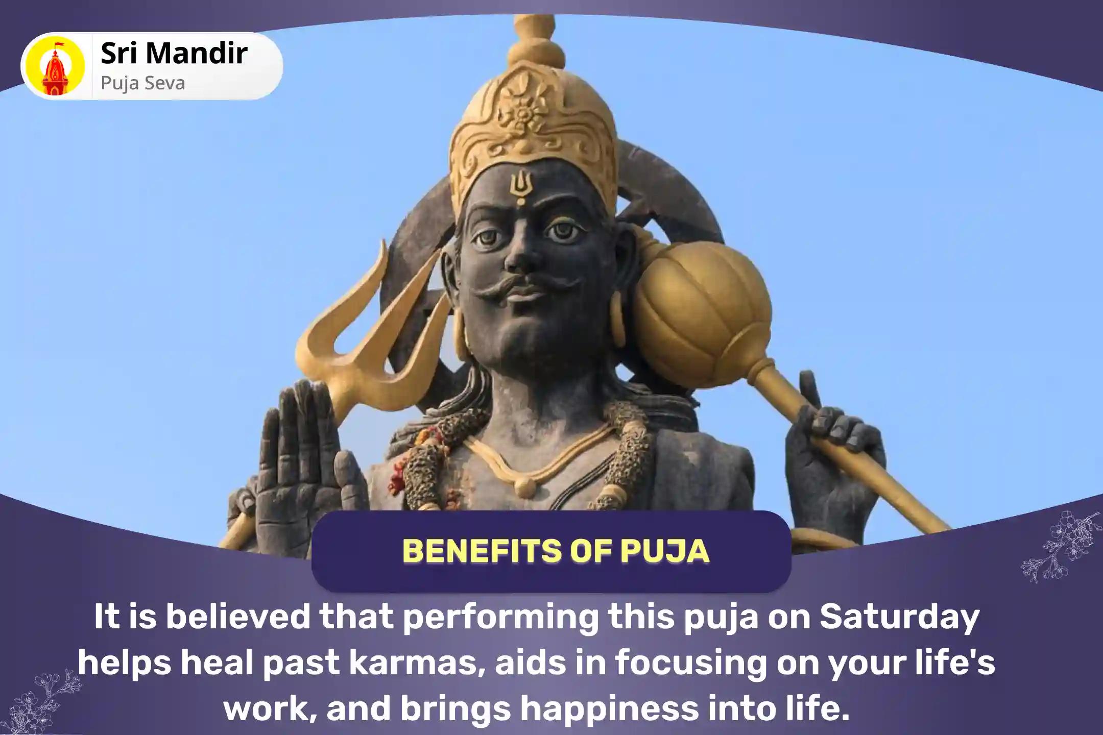 Saturday Shani-Krishna Samyukta Anushthan Shani-Krishna Kokilavan Sankalp Puja and Kosi Kalan Shani Til Tel Abhishek to Heal Past Karmas, Focus on Your Life’s Work, and Experience Everyday Joy