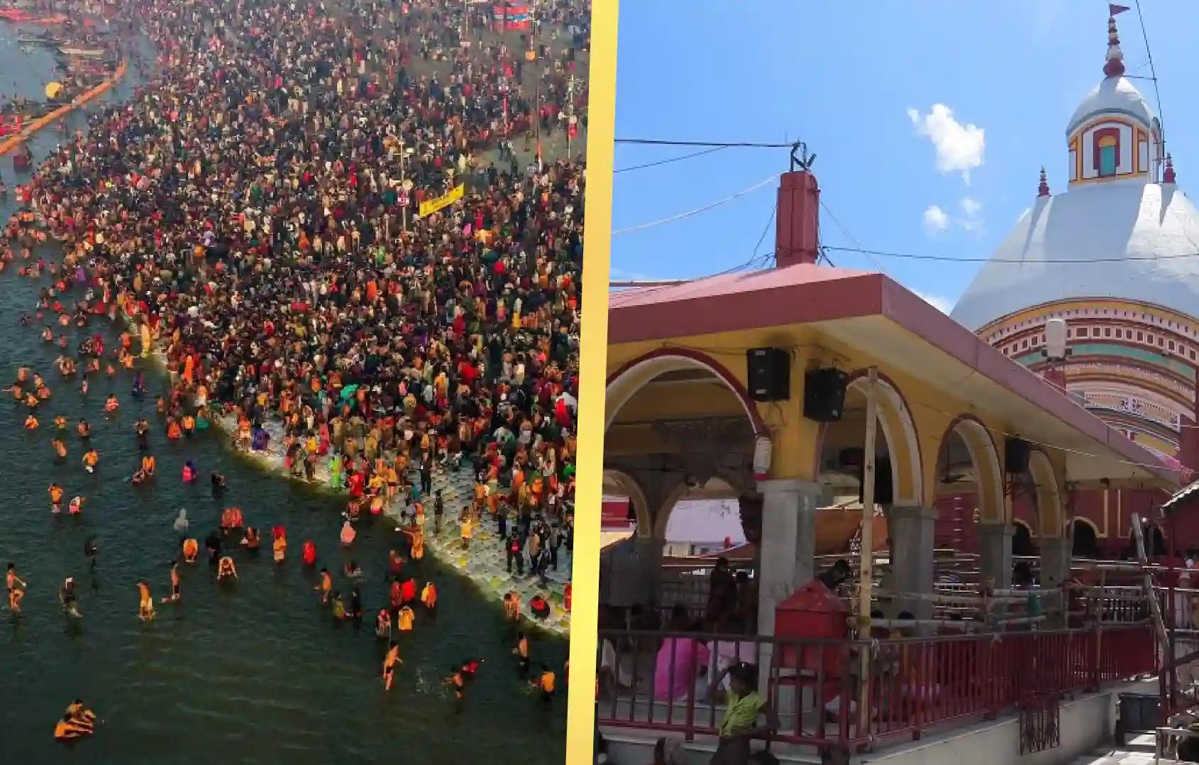 Triveni Sangam, Shaktipeeth Maa Tarapith Temple, Prayagraj, Birbhum, Uttar Pradesh, West Bengal 