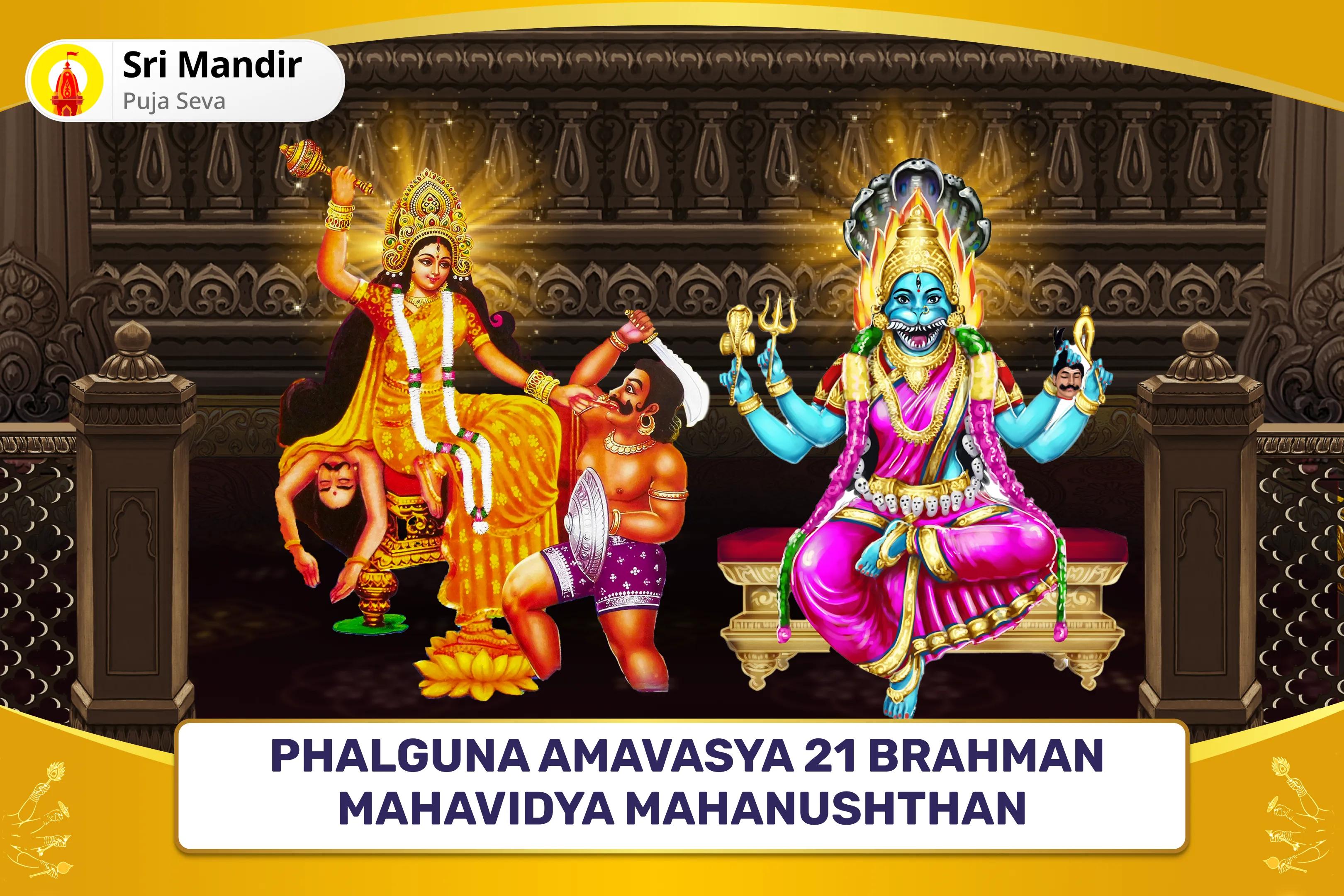 Phalguna Amavasya 21 Brahman Mahavidya Mahanushthan Bagalamukhi-Pratyangira Kavach Path, 1,25,000 Bagalamukhi Mool Mantra Jaap and Havan for Devi's Protection to Repel Malevolent Energies and Negative Influences