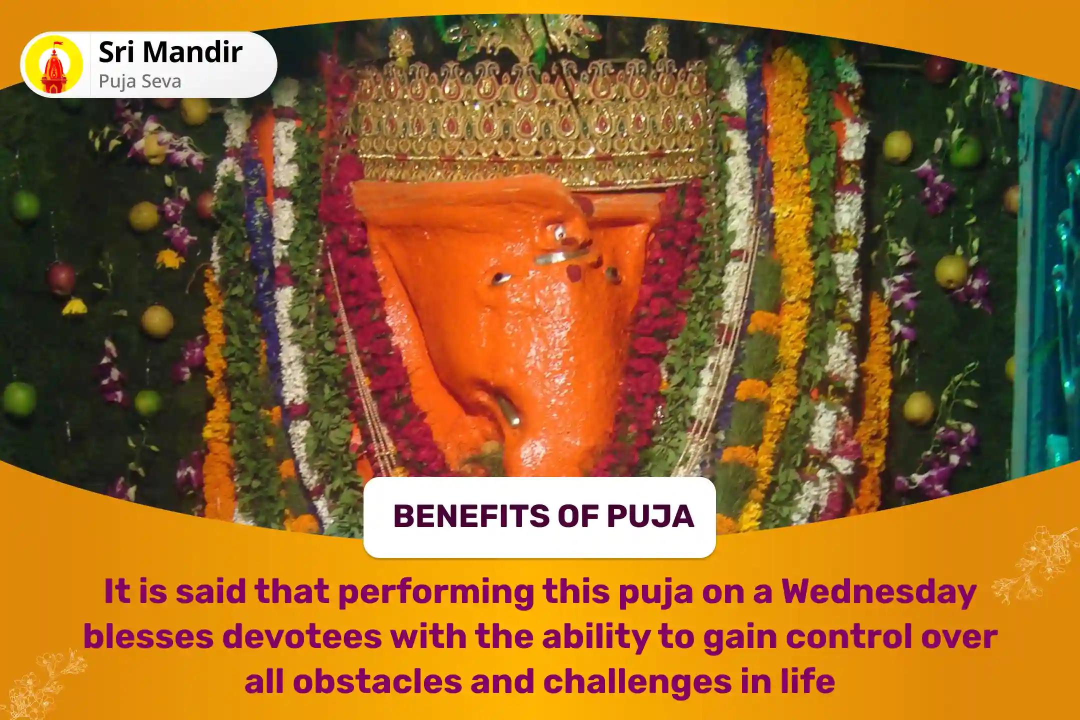 Wednesday Vighnaharta Mahajaap Special 11,000 Ganapati Gayatri Mantra Jaap and Ganesh Sahasranama 1008 Durva Archana for Overcoming all Obstacles and Hurdles in Life