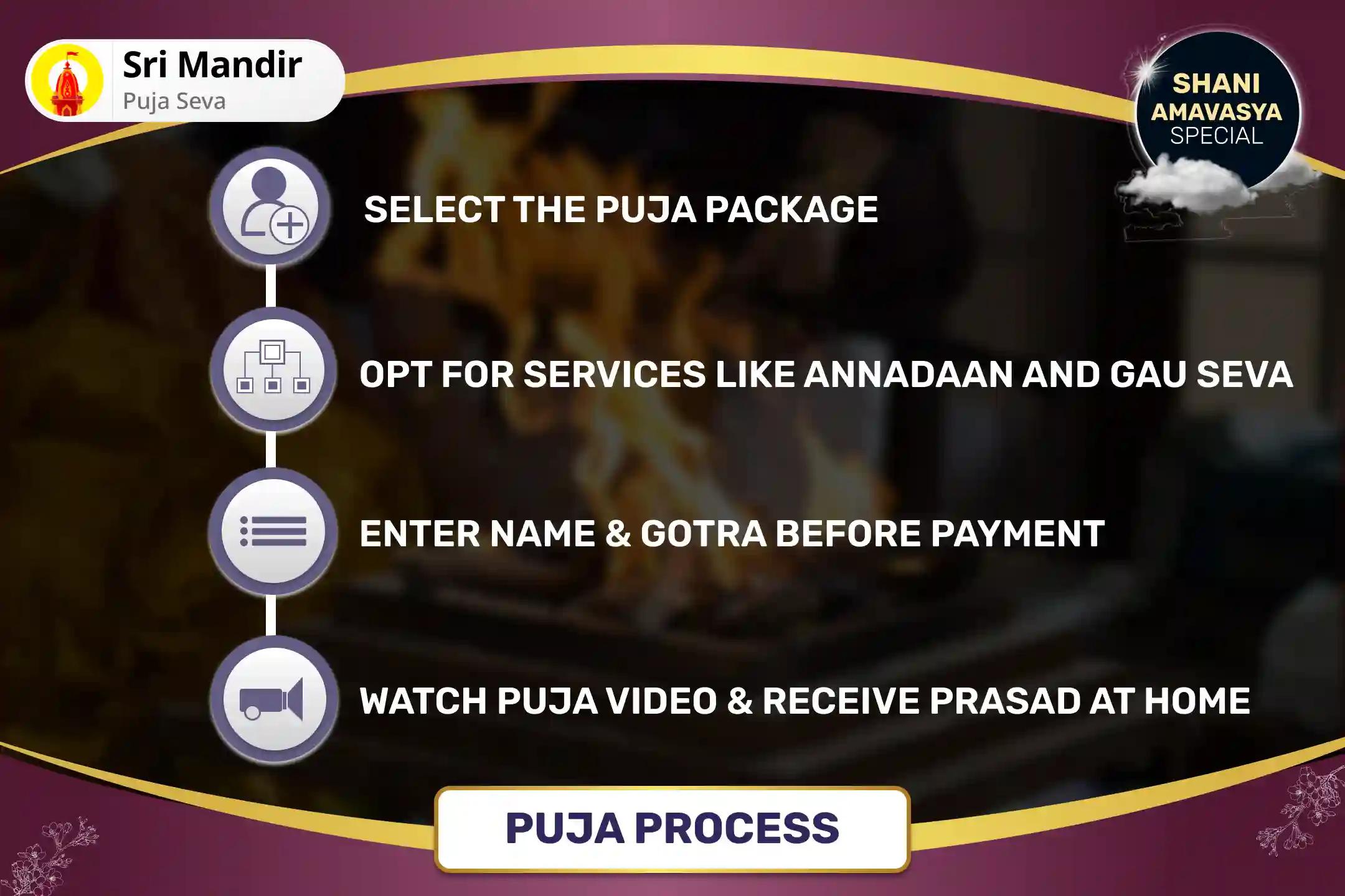 Shani Amavasya Shani Shingnapur 'Transit of Shani' Special Shani Saade Saati Peeda Shanti Mahapuja, Shani Til Tel Abhishek and Mahadasha Shanti Mahapuja for Overcoming Challenges and Adversities in Life